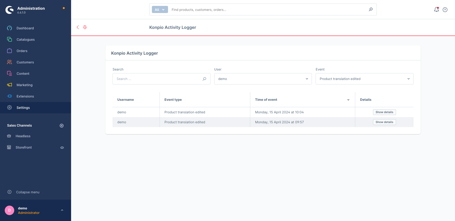 KonpioBackendUserLogger