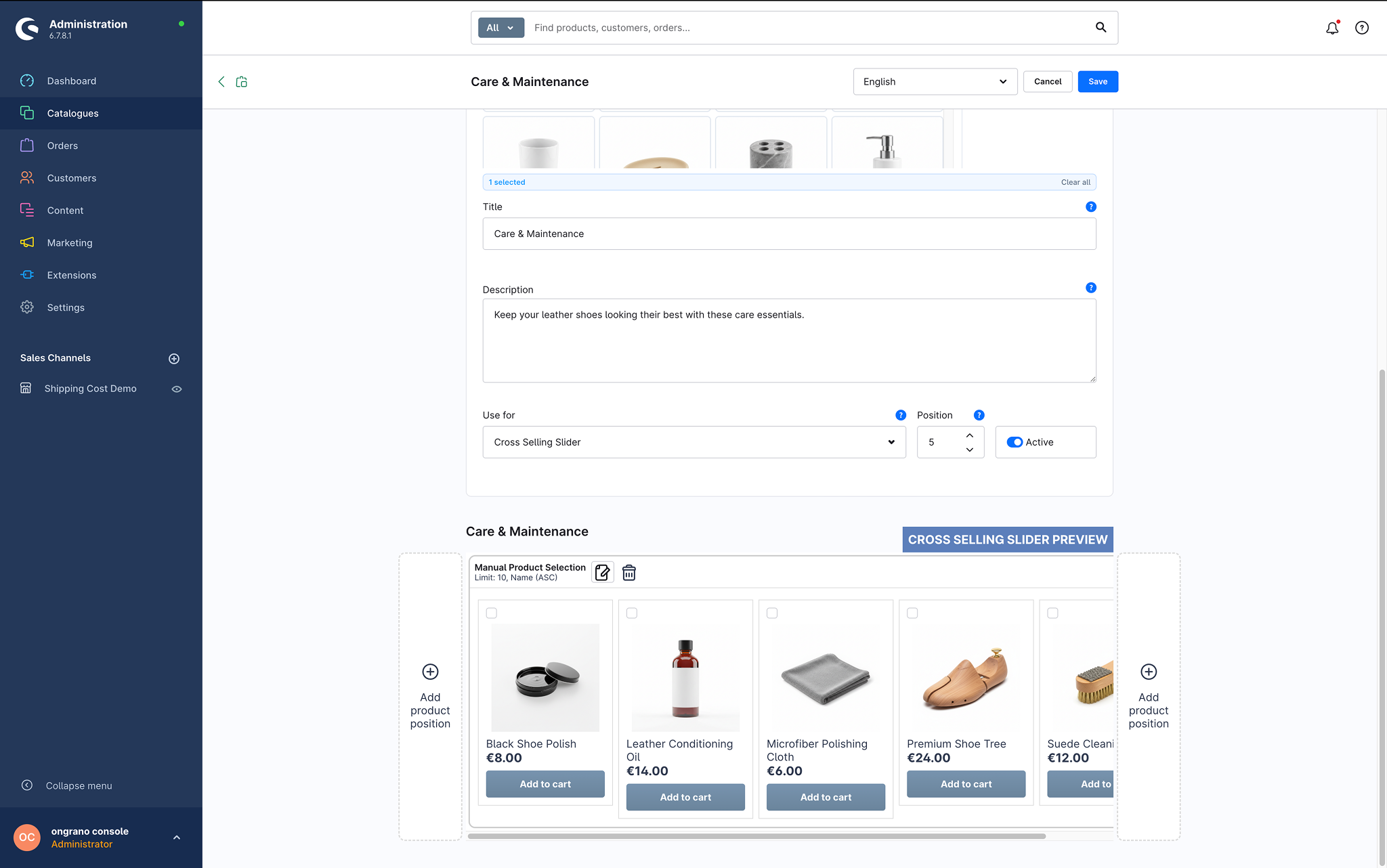 OngranoCrossSellingBuilder