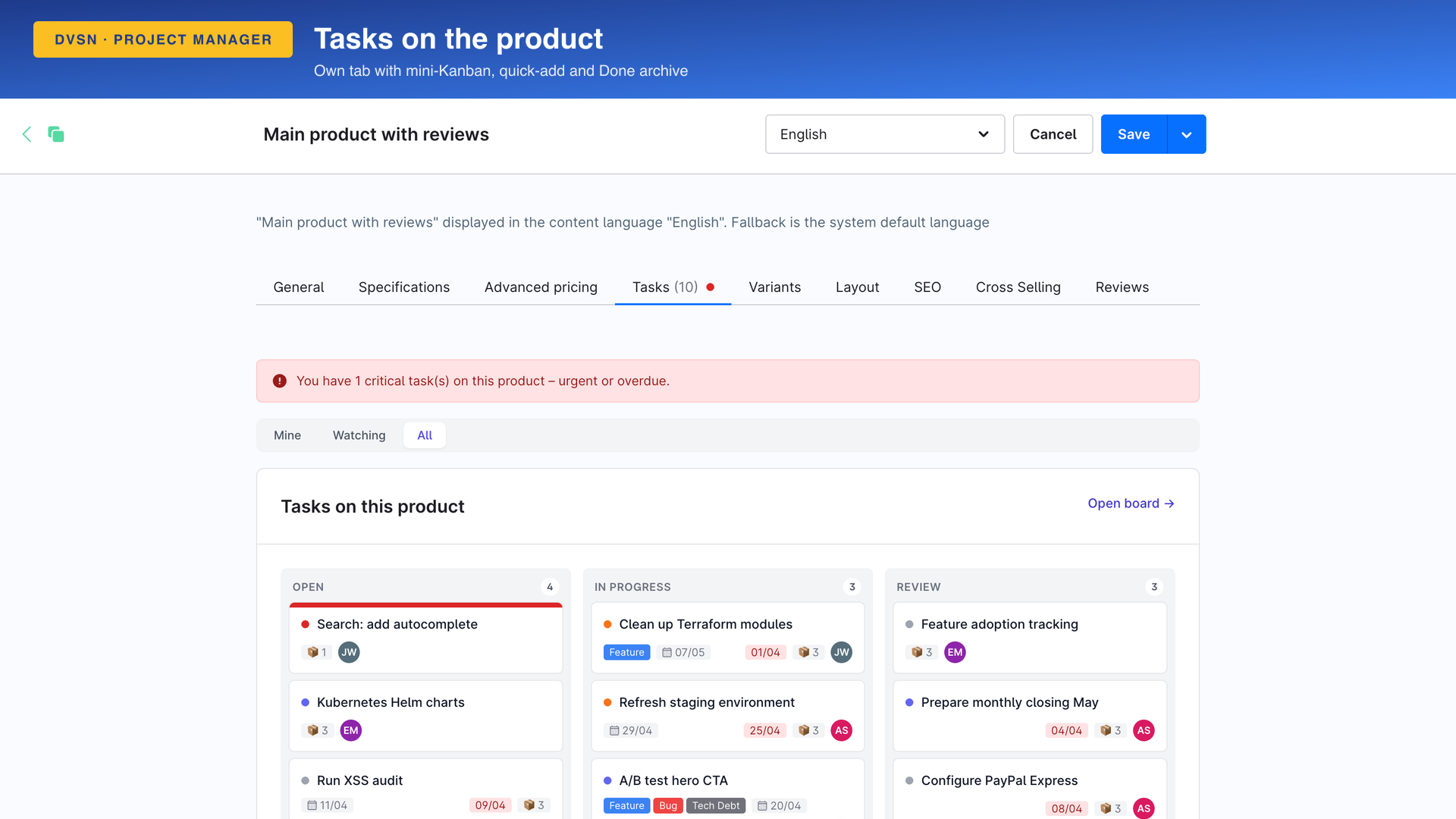 DvsnProjectManager
