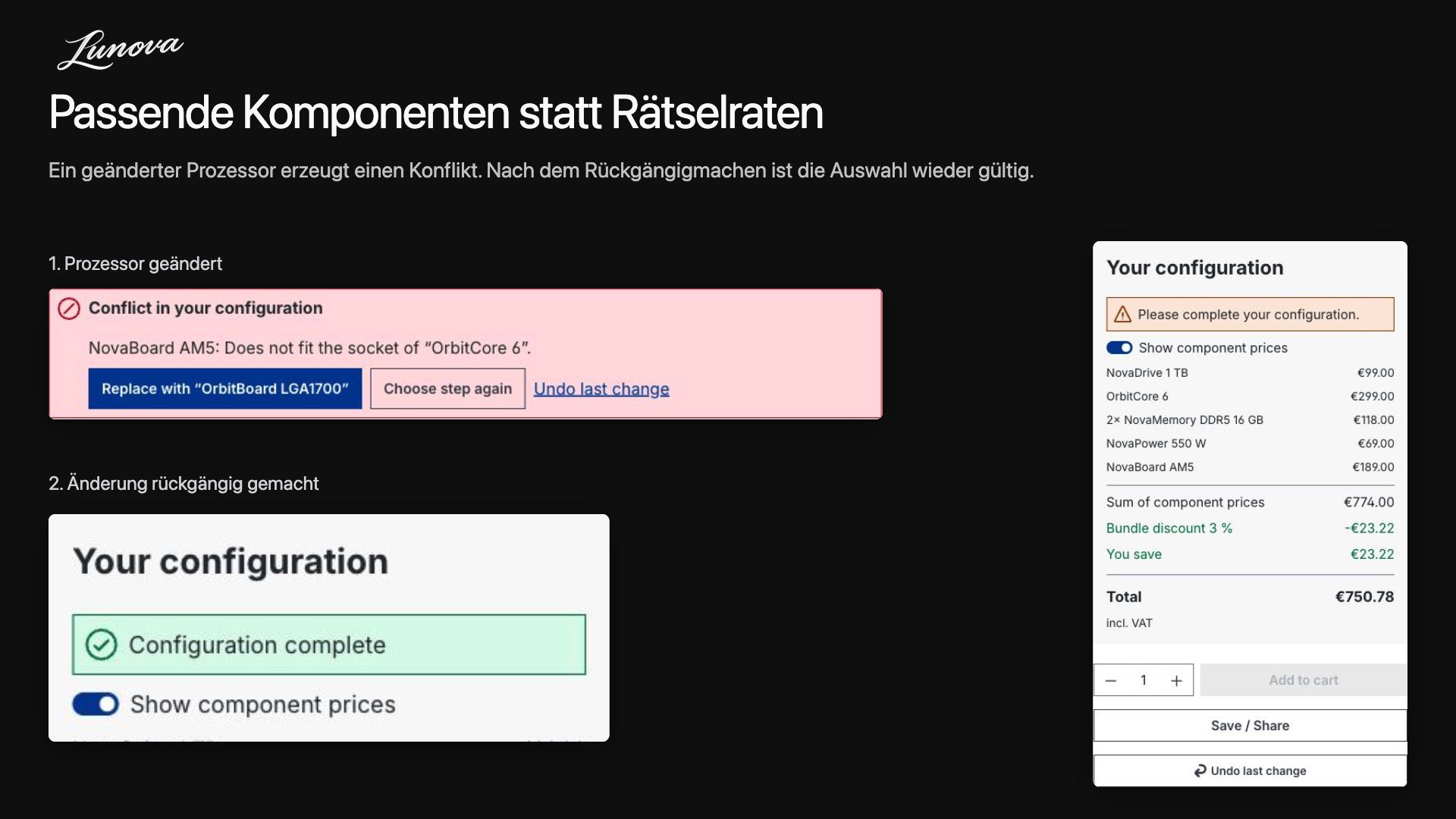 LunovaProductConfigurator