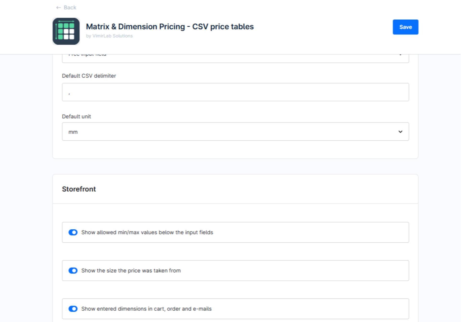 VimirLabMatrixPricing