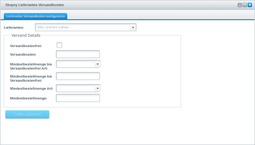 ShopsyLieferantenVersandKosten
