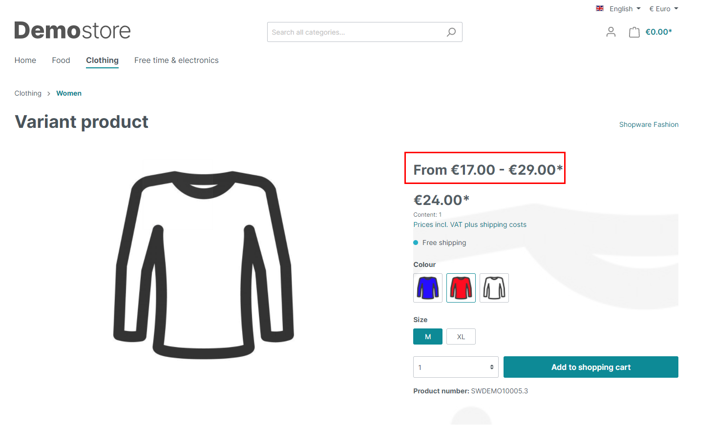 BrandCrockVariantProductPriceRange