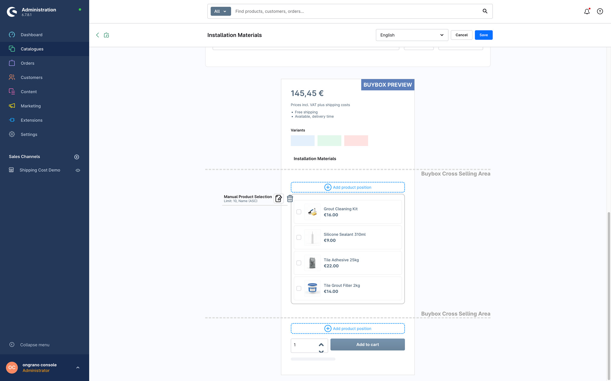 OngranoCrossSellingBuilder
