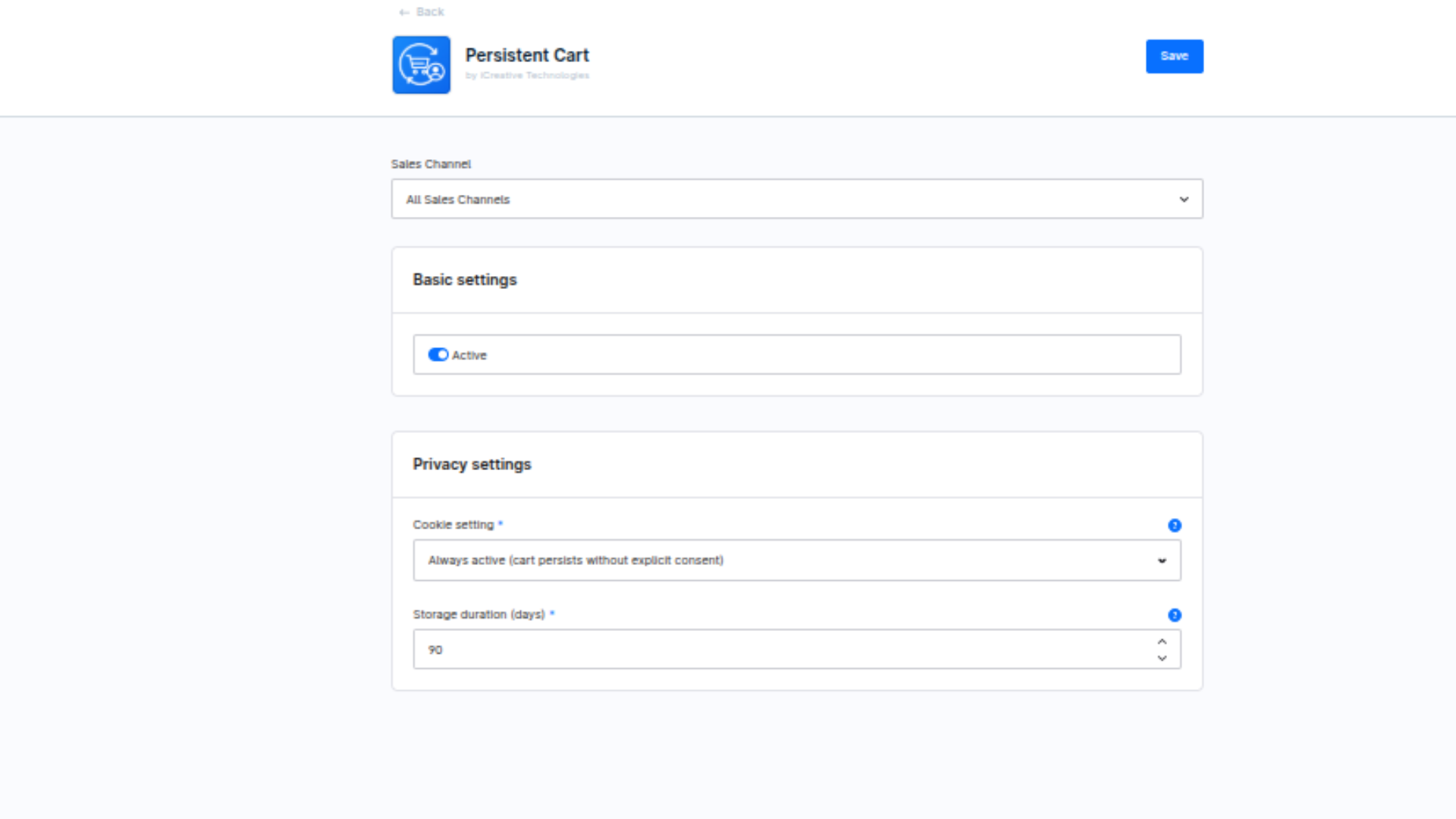 ICTECHPersistentCart