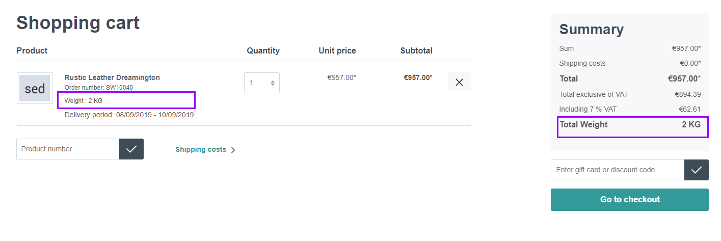 BrandCrockTotalWeightInCart