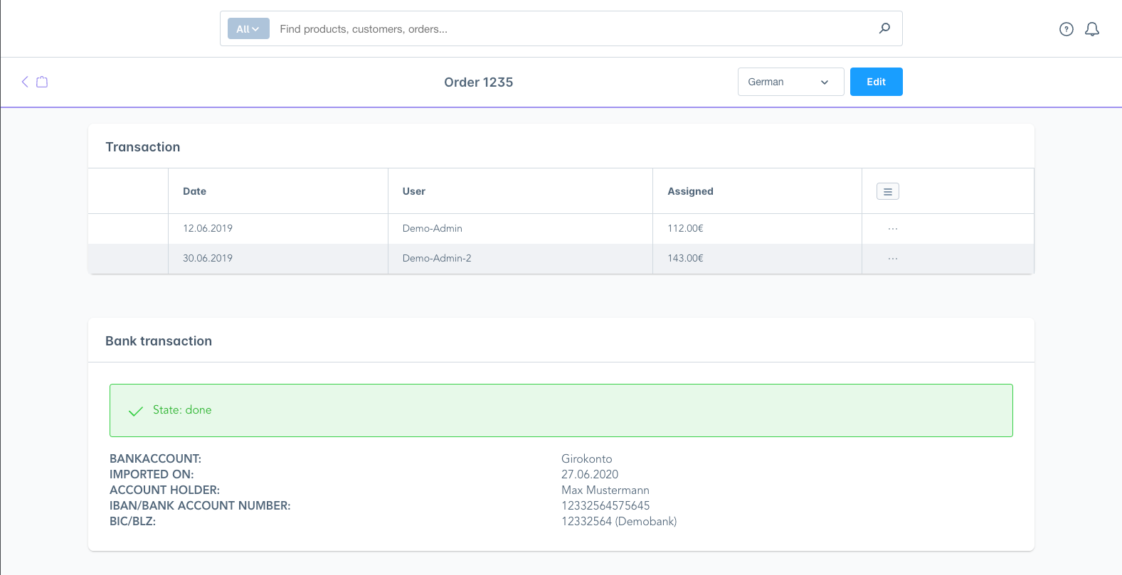 SensusBankMatching