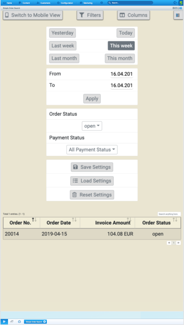 MitsSimpleOrderSearch