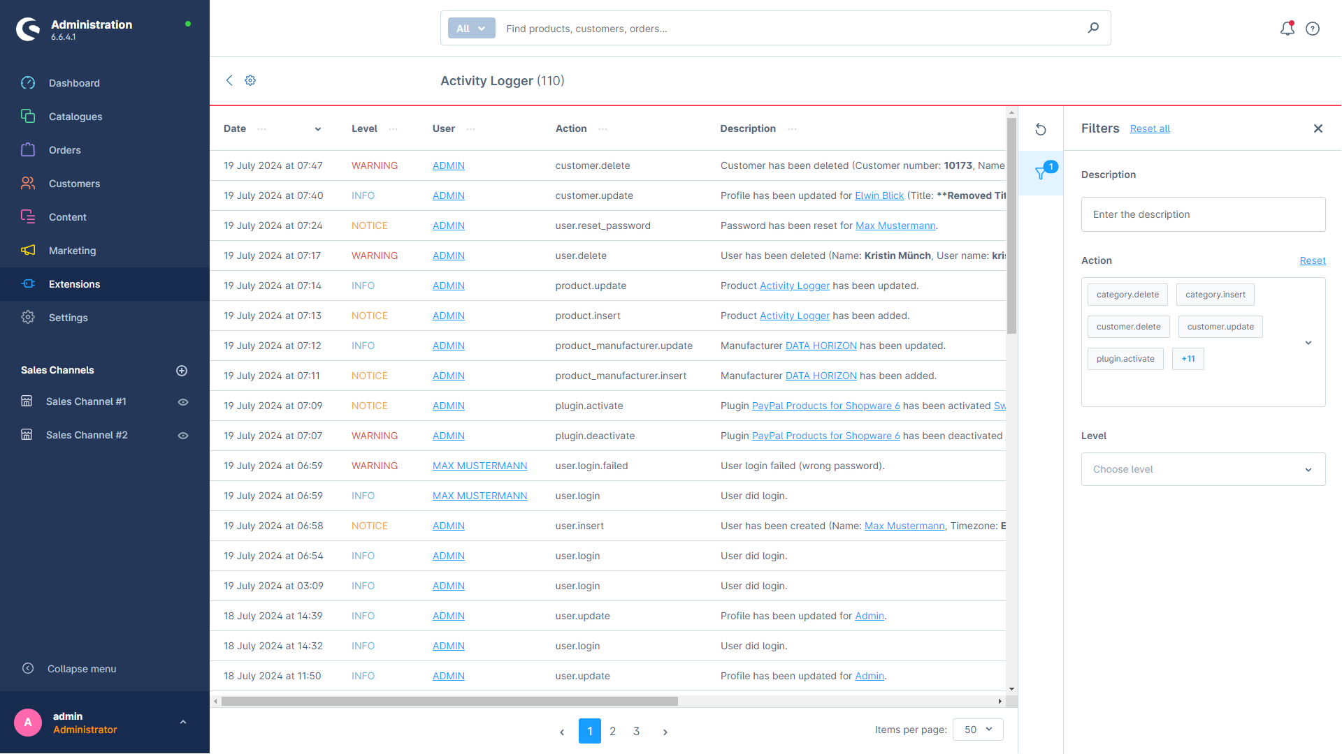 DhDeAdminActivityLogger