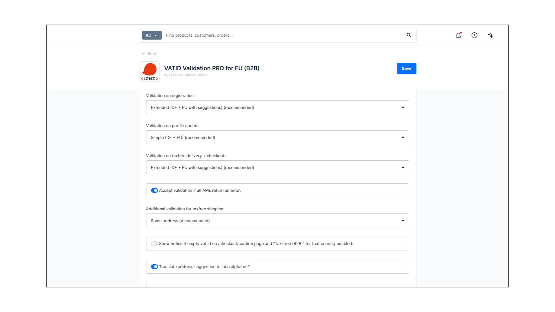 LenzPlatformVatIdValidation