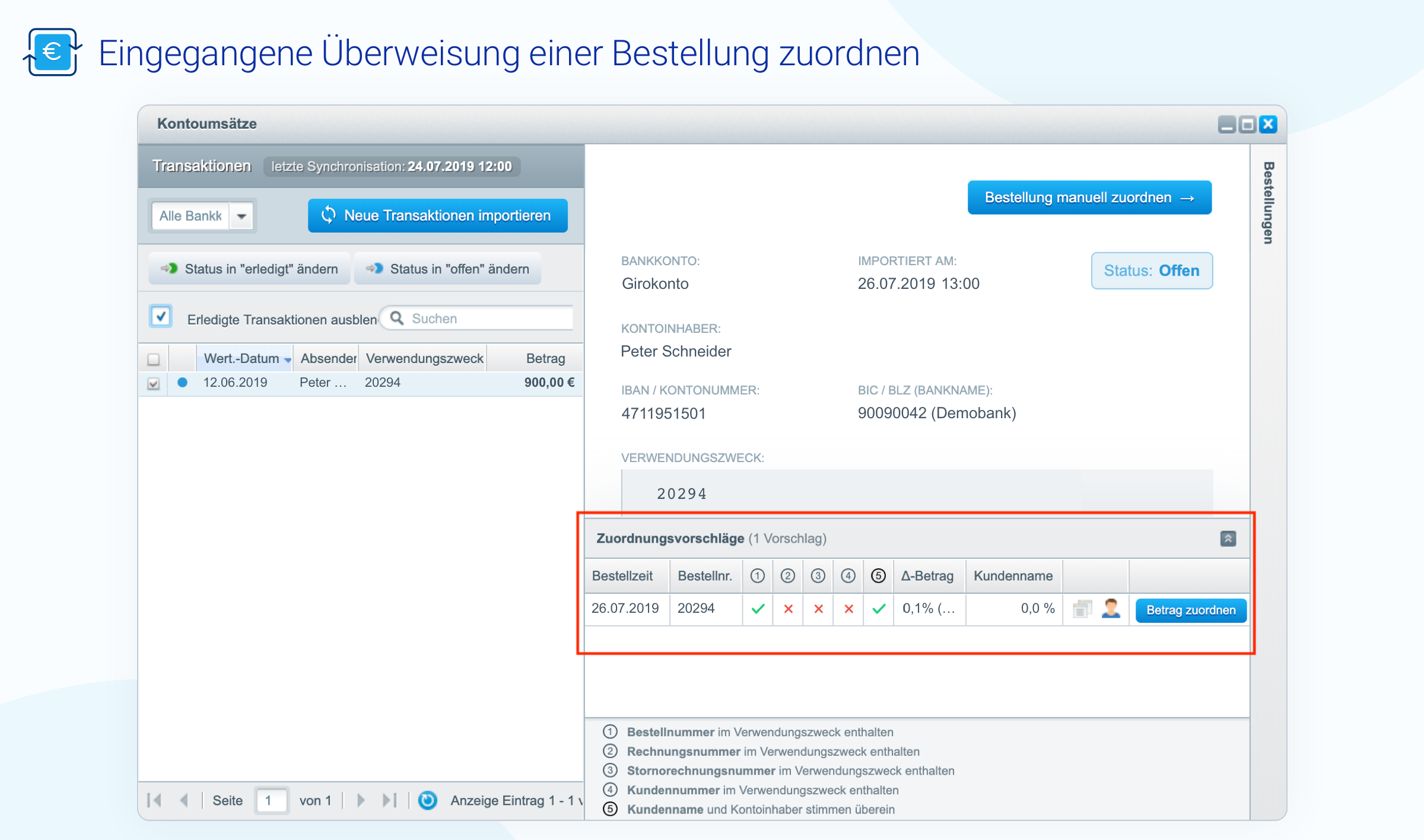 ViisonBankTransferMatching