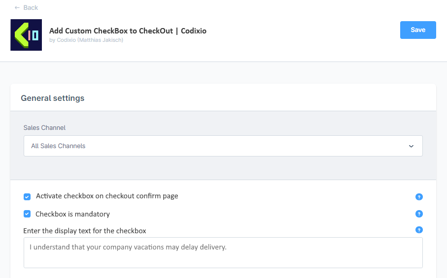 CodixioAddCustomCheckBoxToCheckOutApp