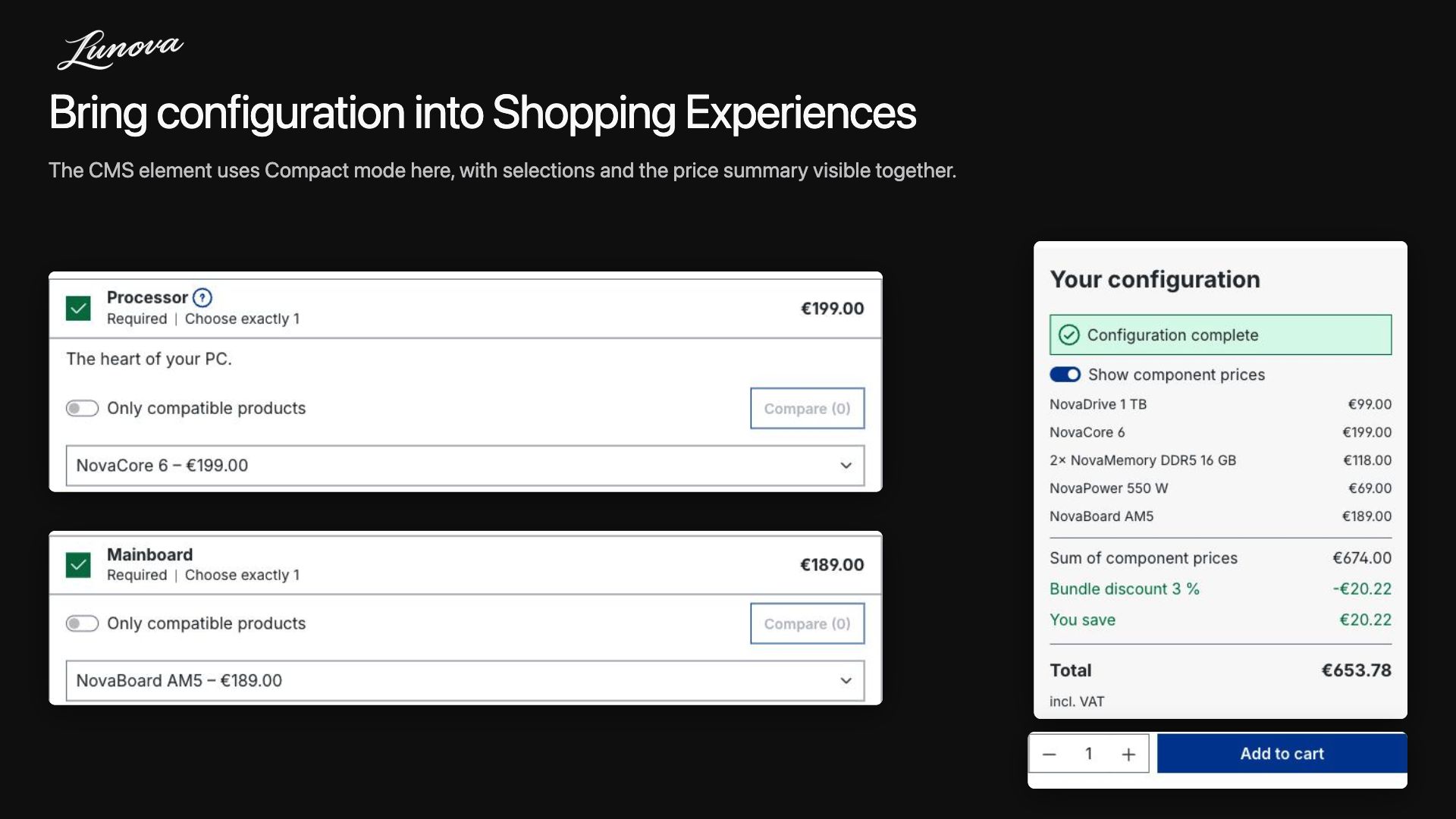 LunovaProductConfigurator