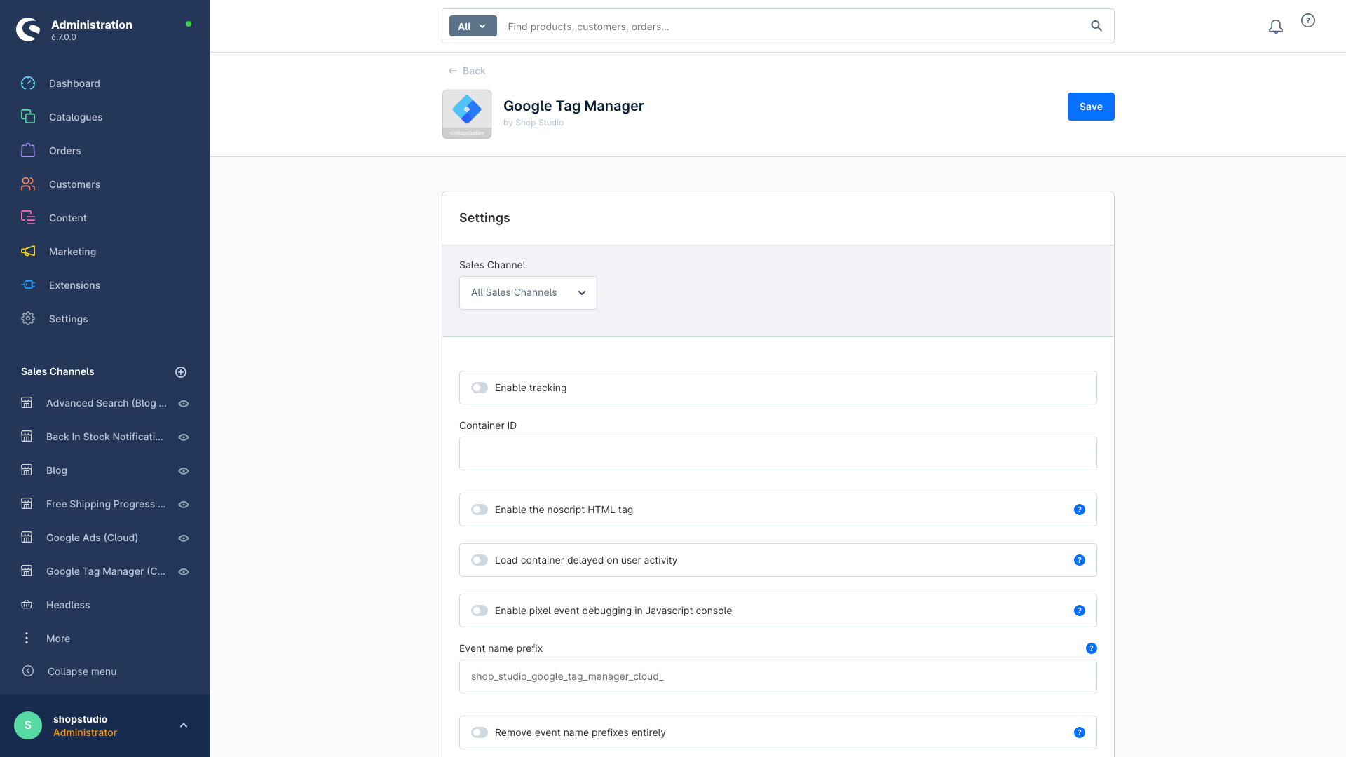 ShopStudioGoogleTagManagerCloud
