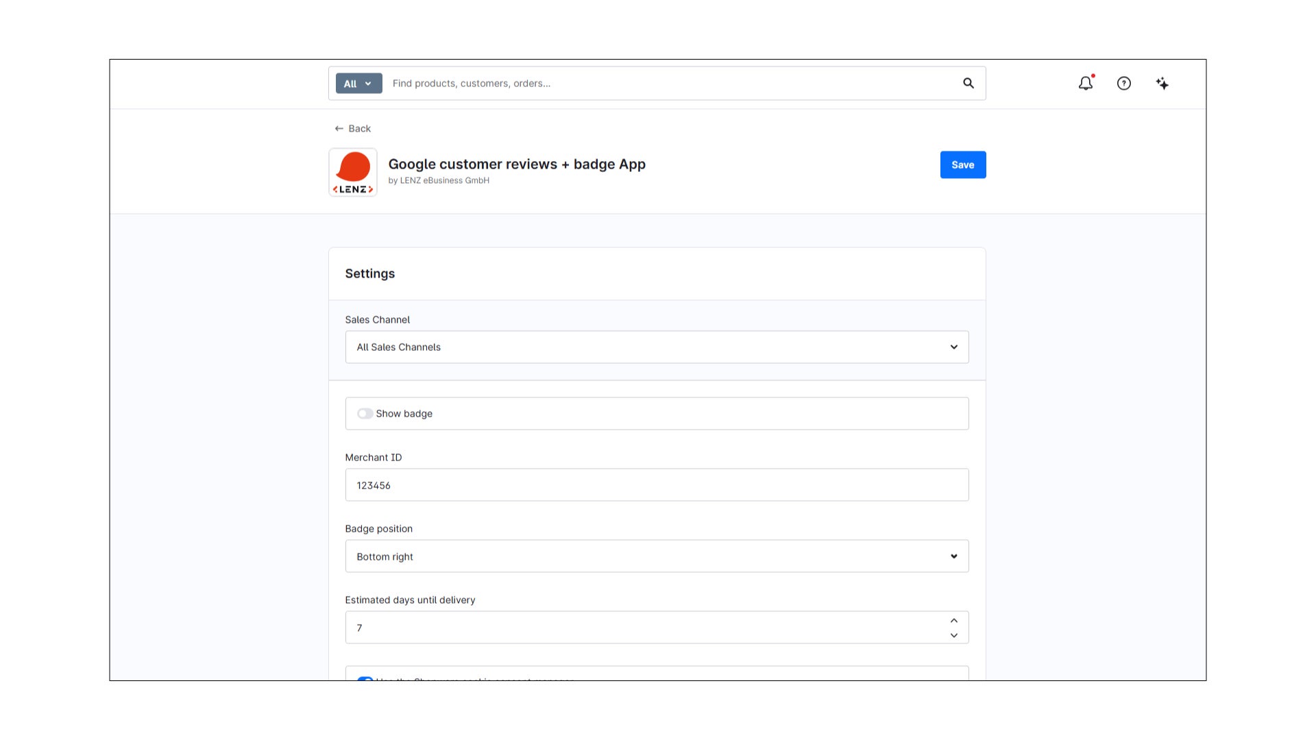 LenzPlatformAppGoogleCustomerReviews