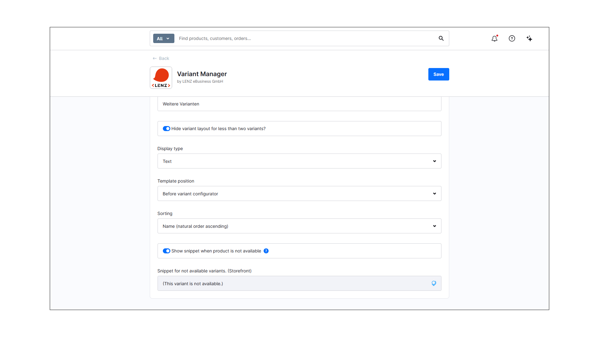 LenzPlatformVariantManager
