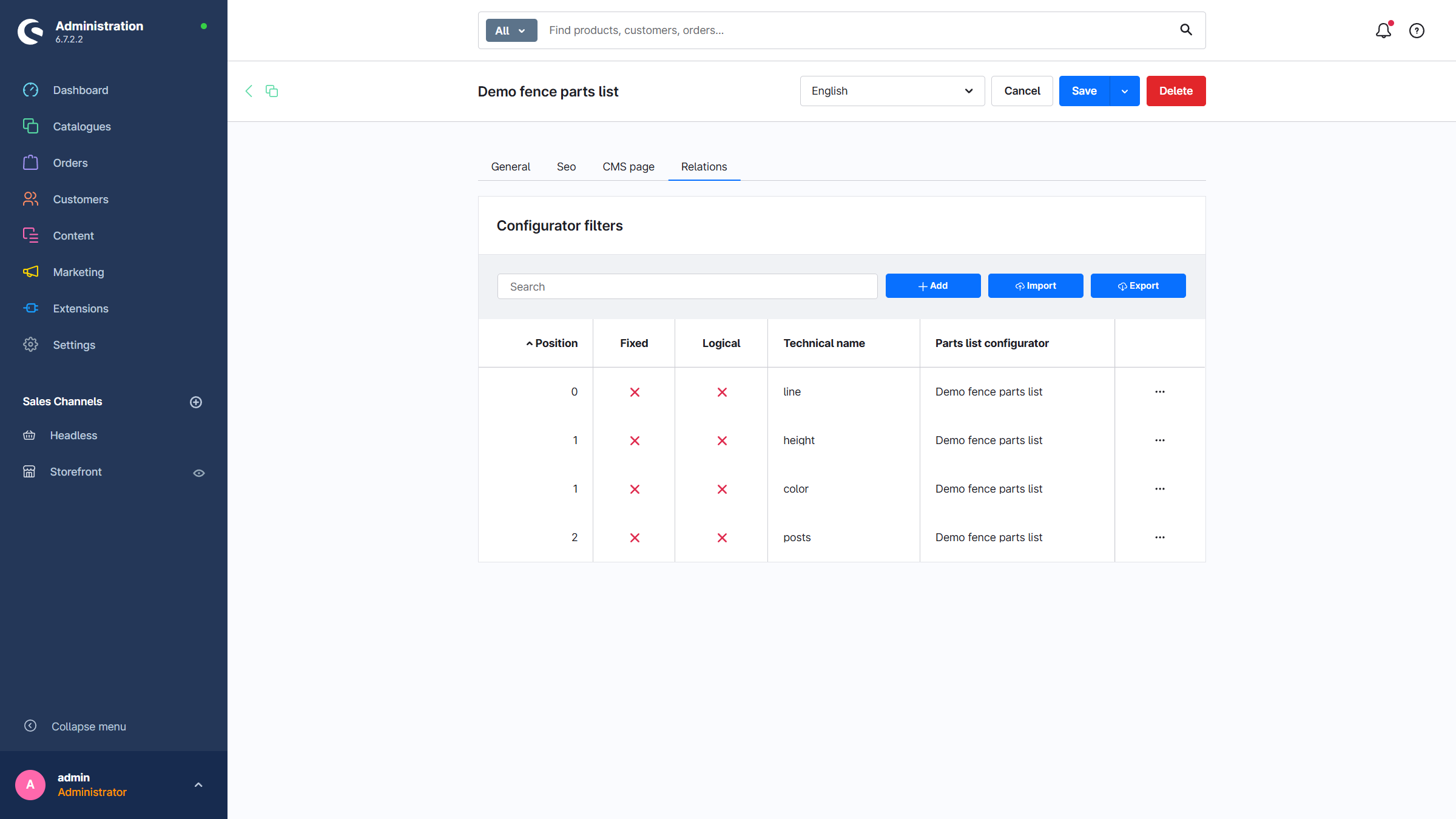 MoorlPartsListConfigurator