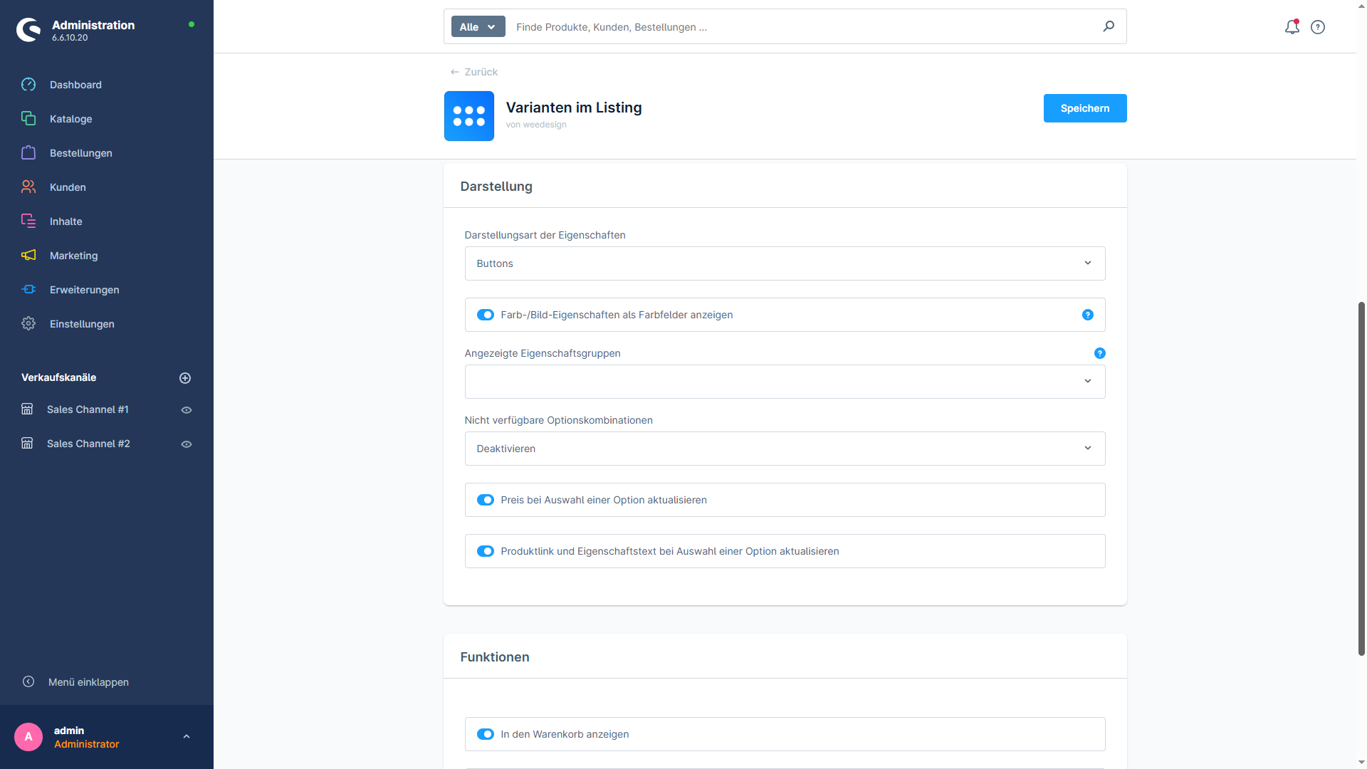 WeedesignVariantsInListing