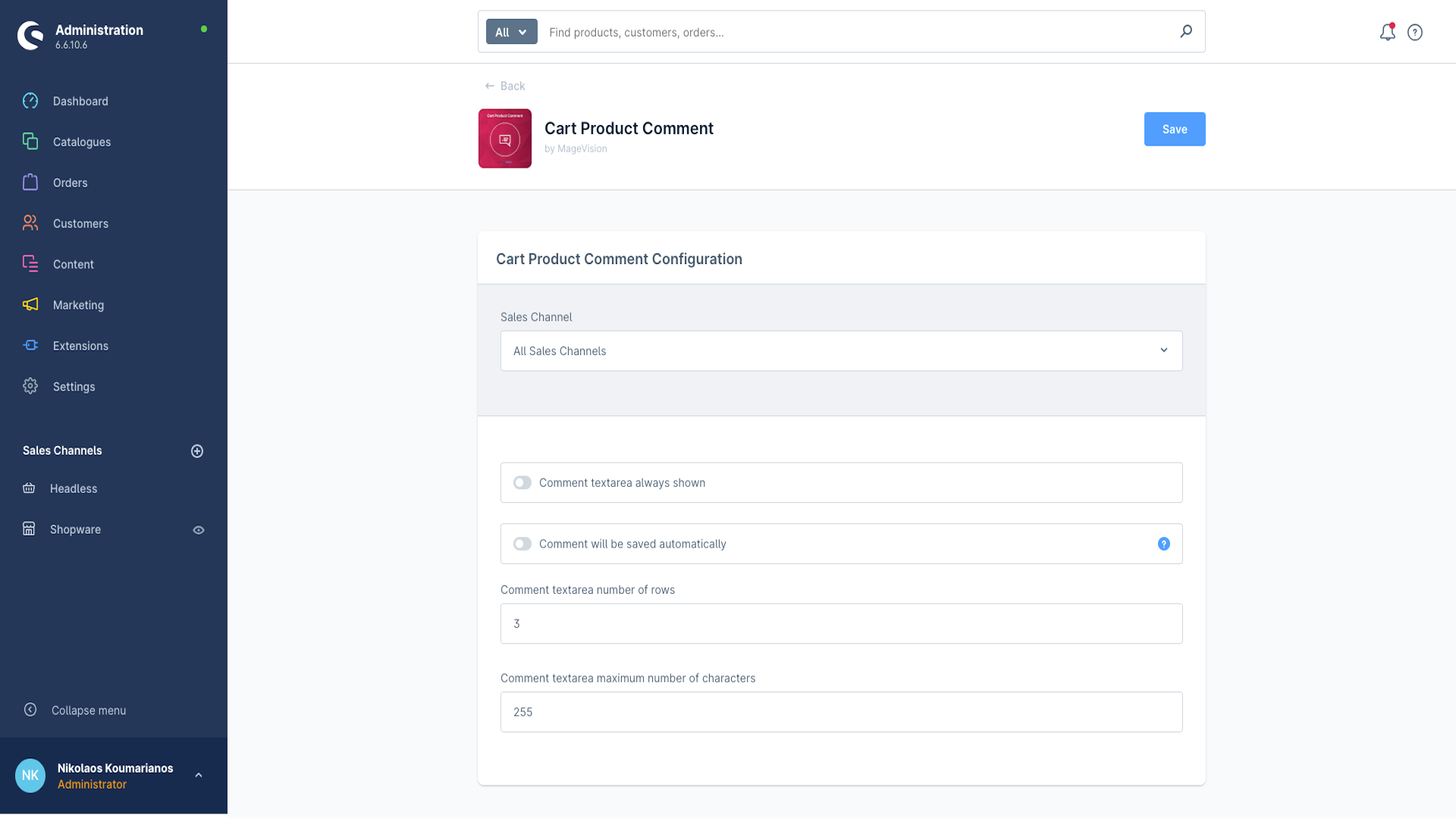 MageVisionCartProductComment