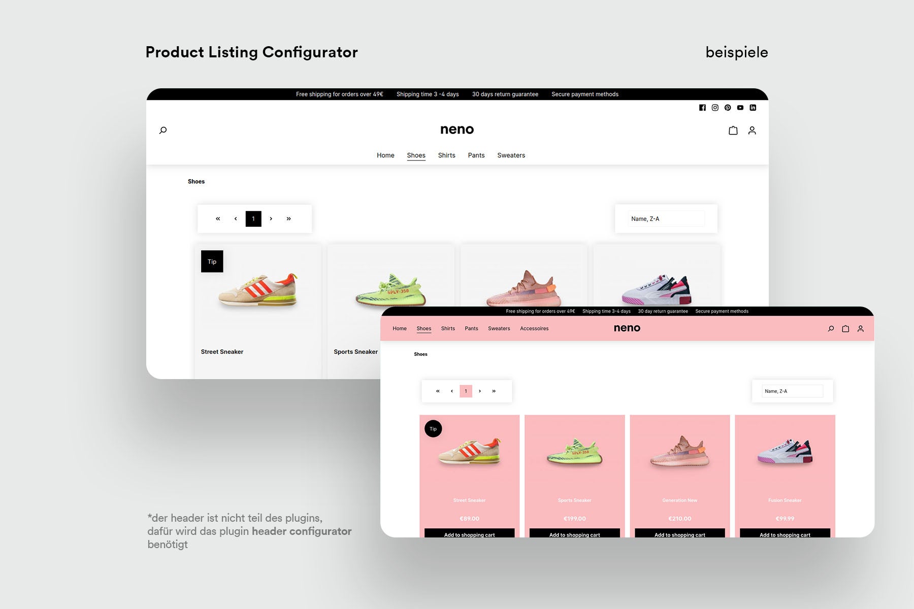 NenoProductListingConfigurator