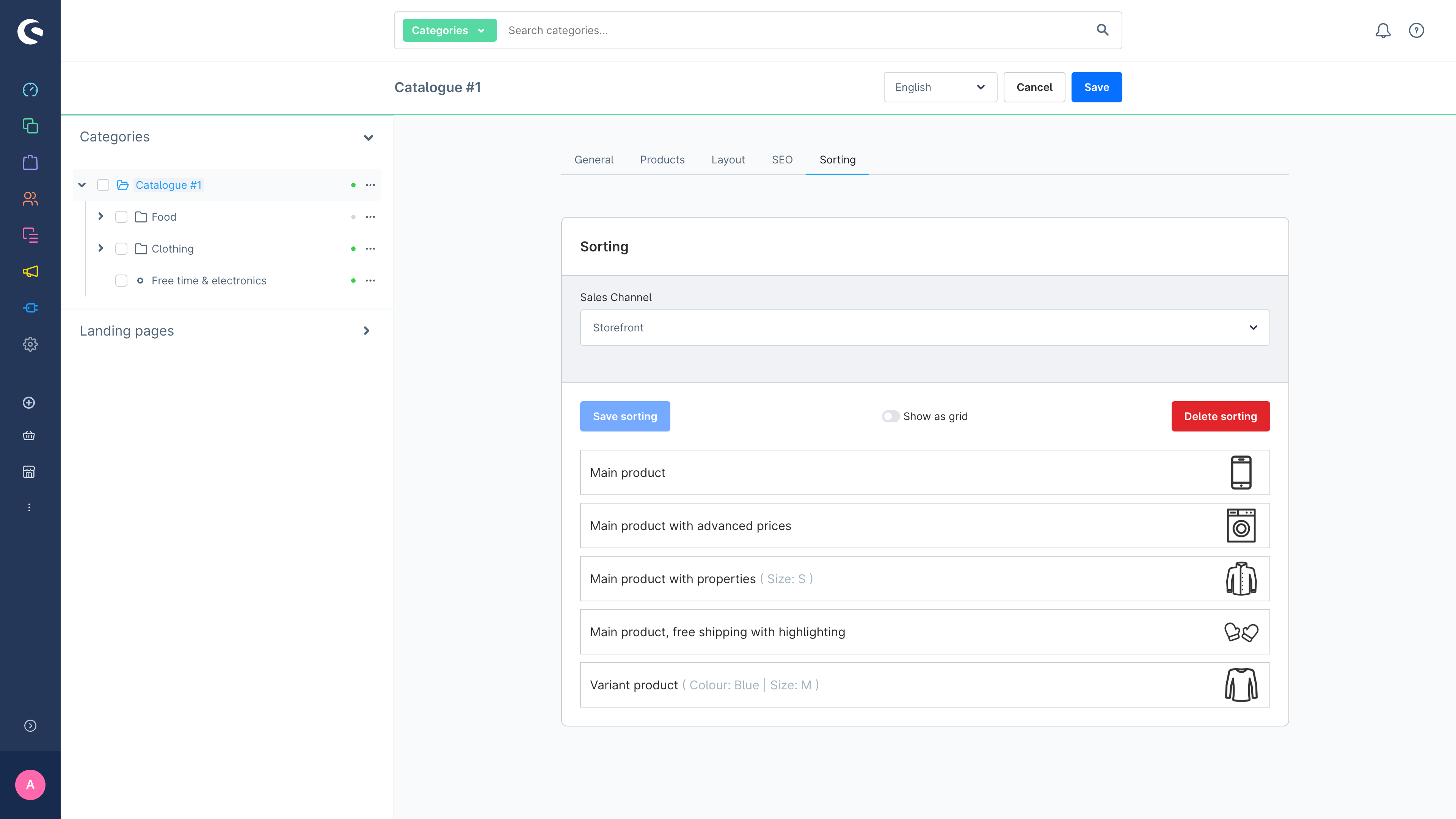 KommadCategorySorting