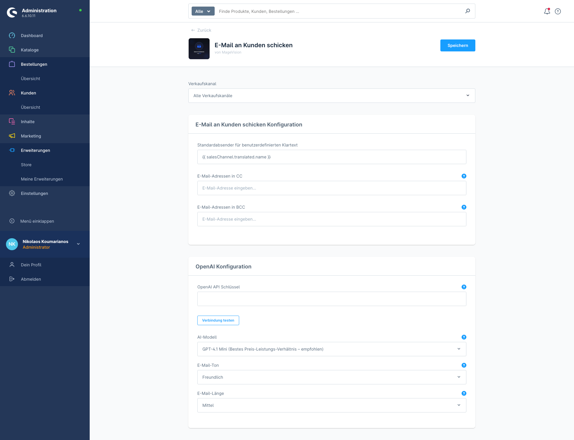 MageVisionEmailCustomers