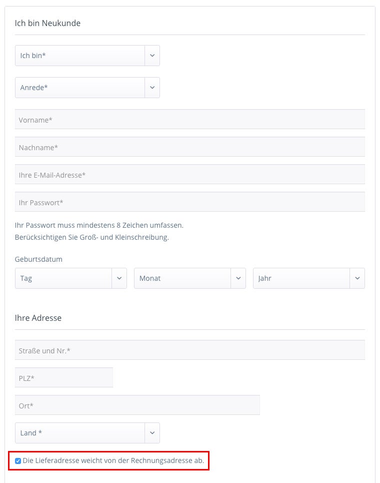 LoyxxDifferDeliveryaddress