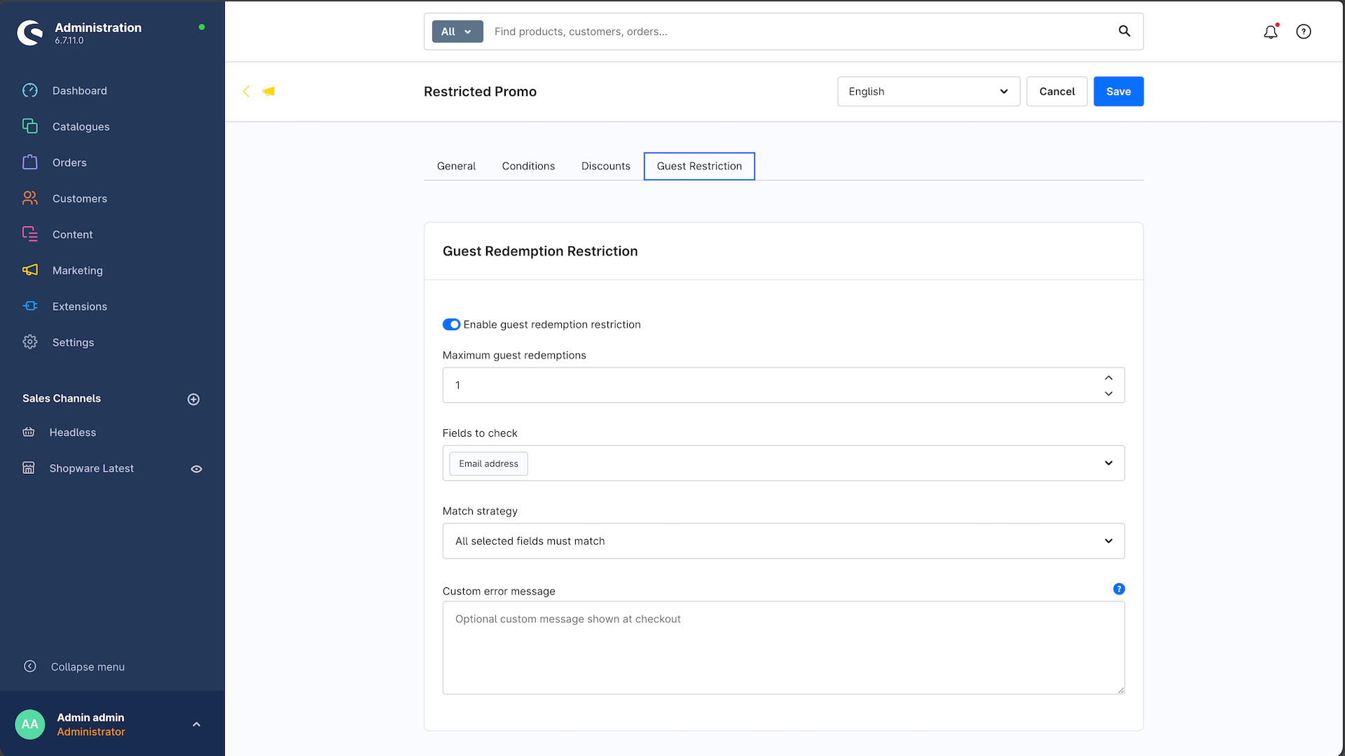 HatslogicGuestPromotionRedemptionPlugin