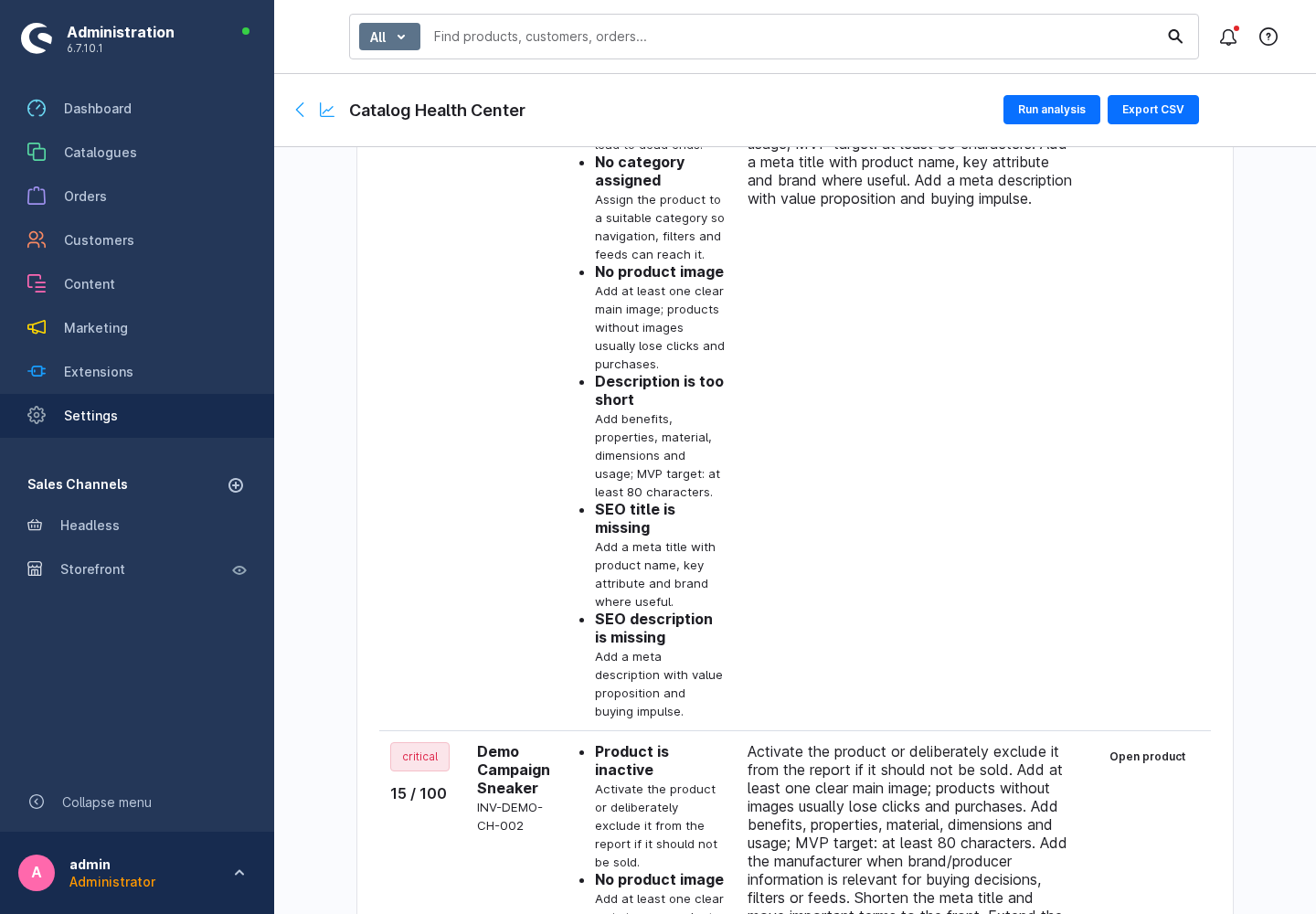InvCatalogHealth