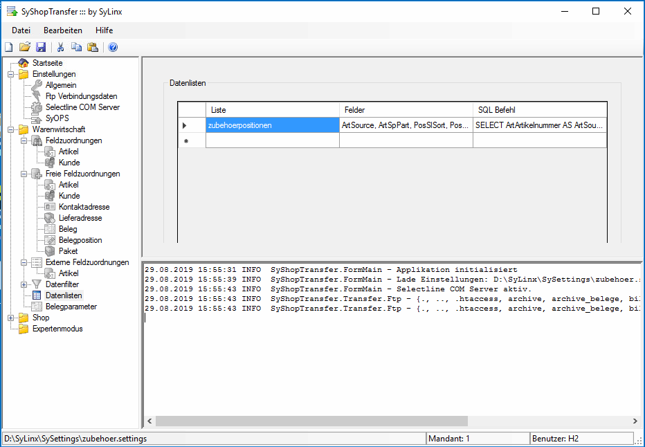 h2sysSelectLineIntegration