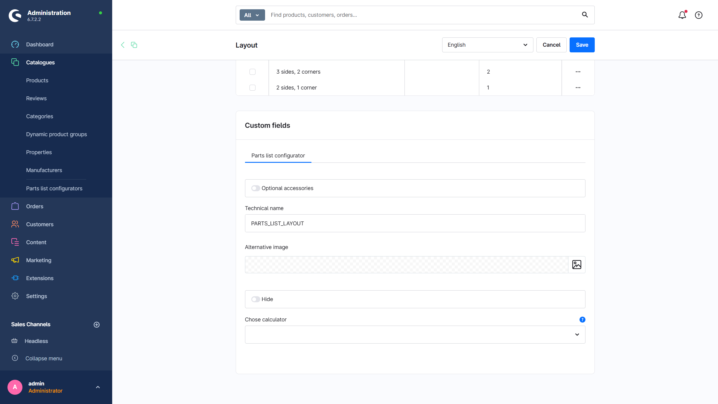 MoorlPartsListConfigurator