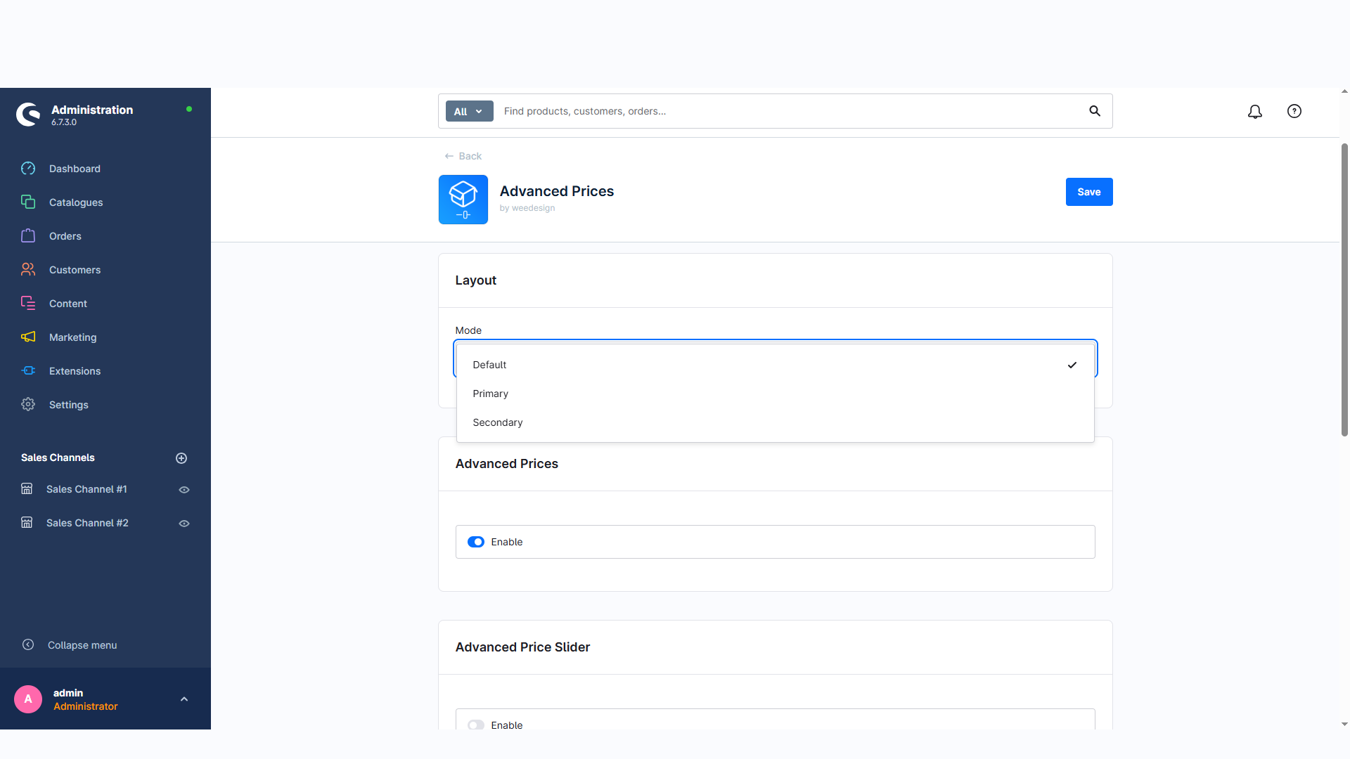 WeedesignAdvancedPrices