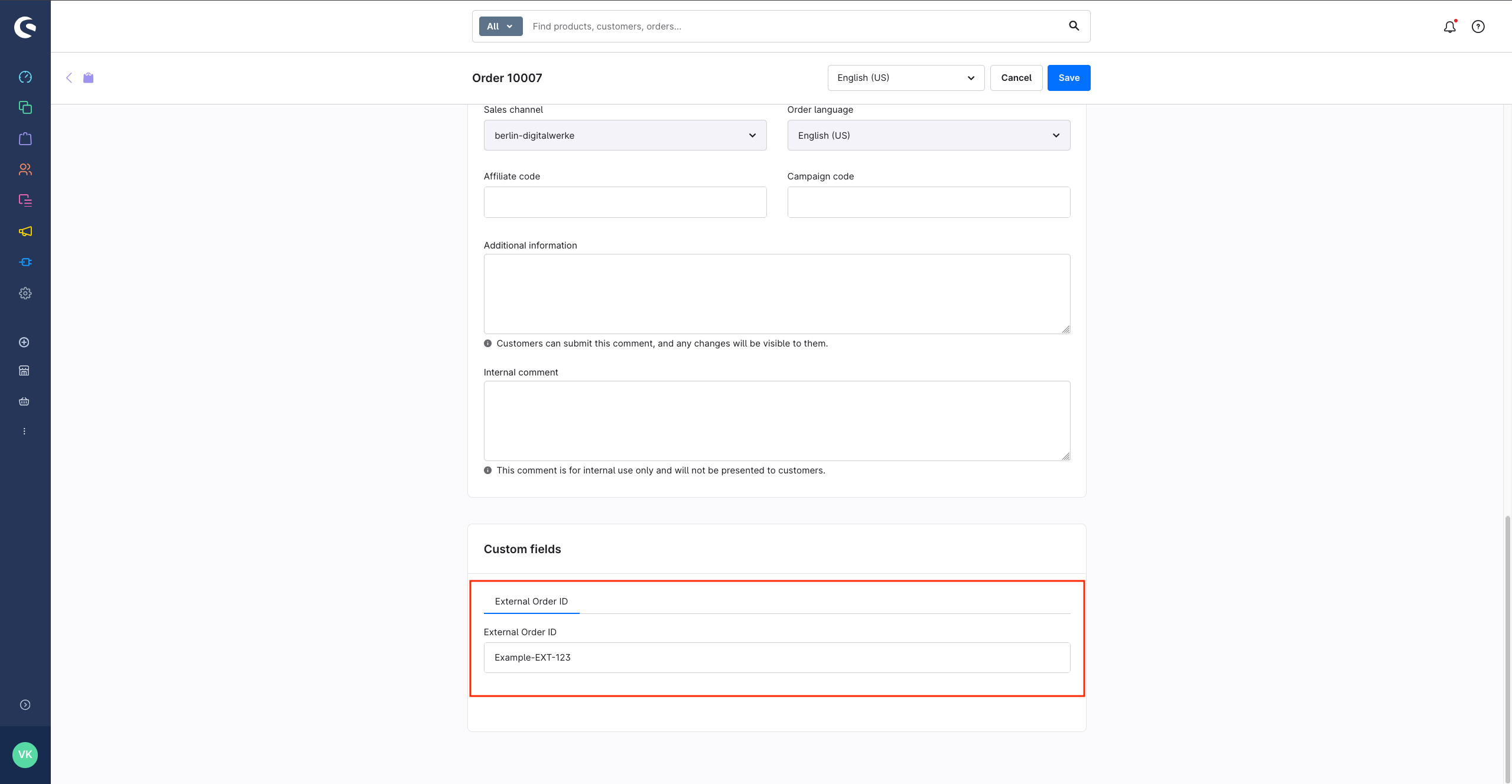 BdwExternalOrderId