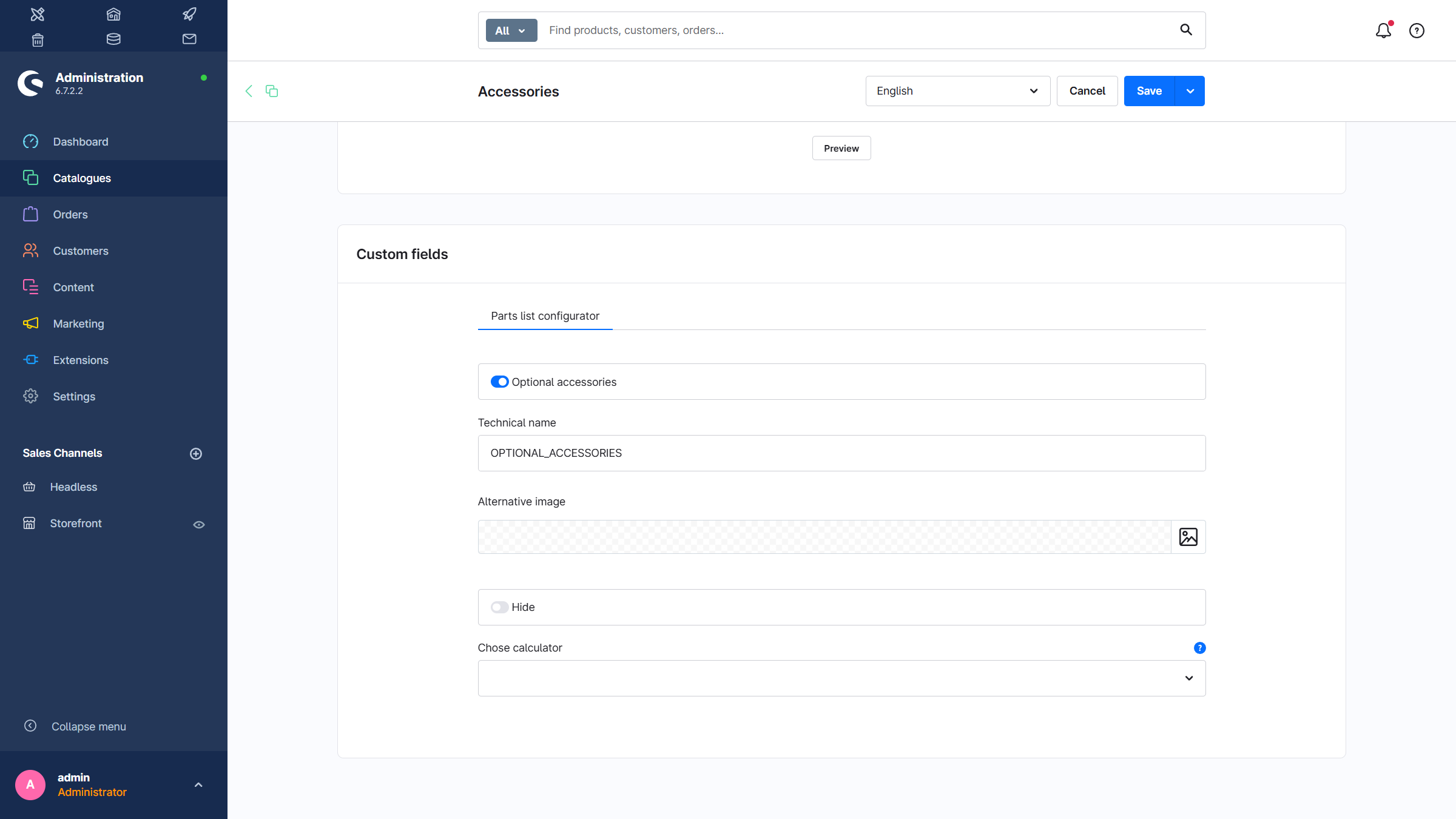 MoorlPartsListConfigurator