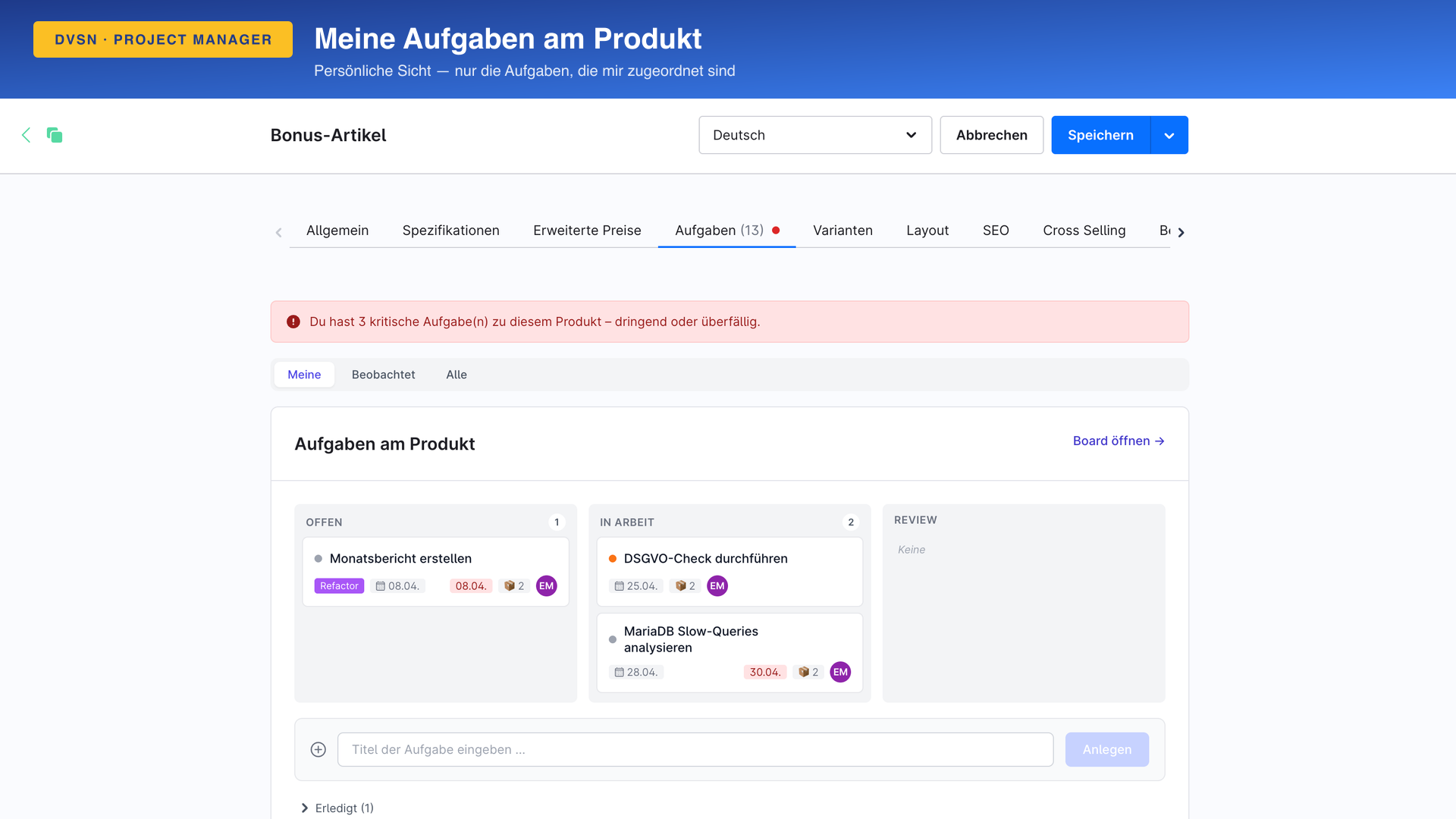 DvsnProjectManager