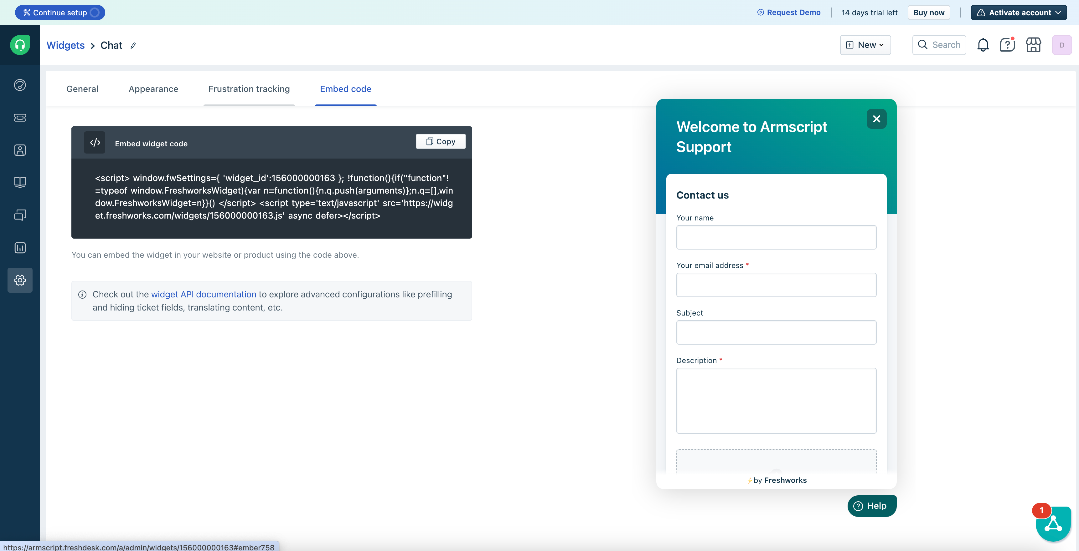 ArmFreshdesk