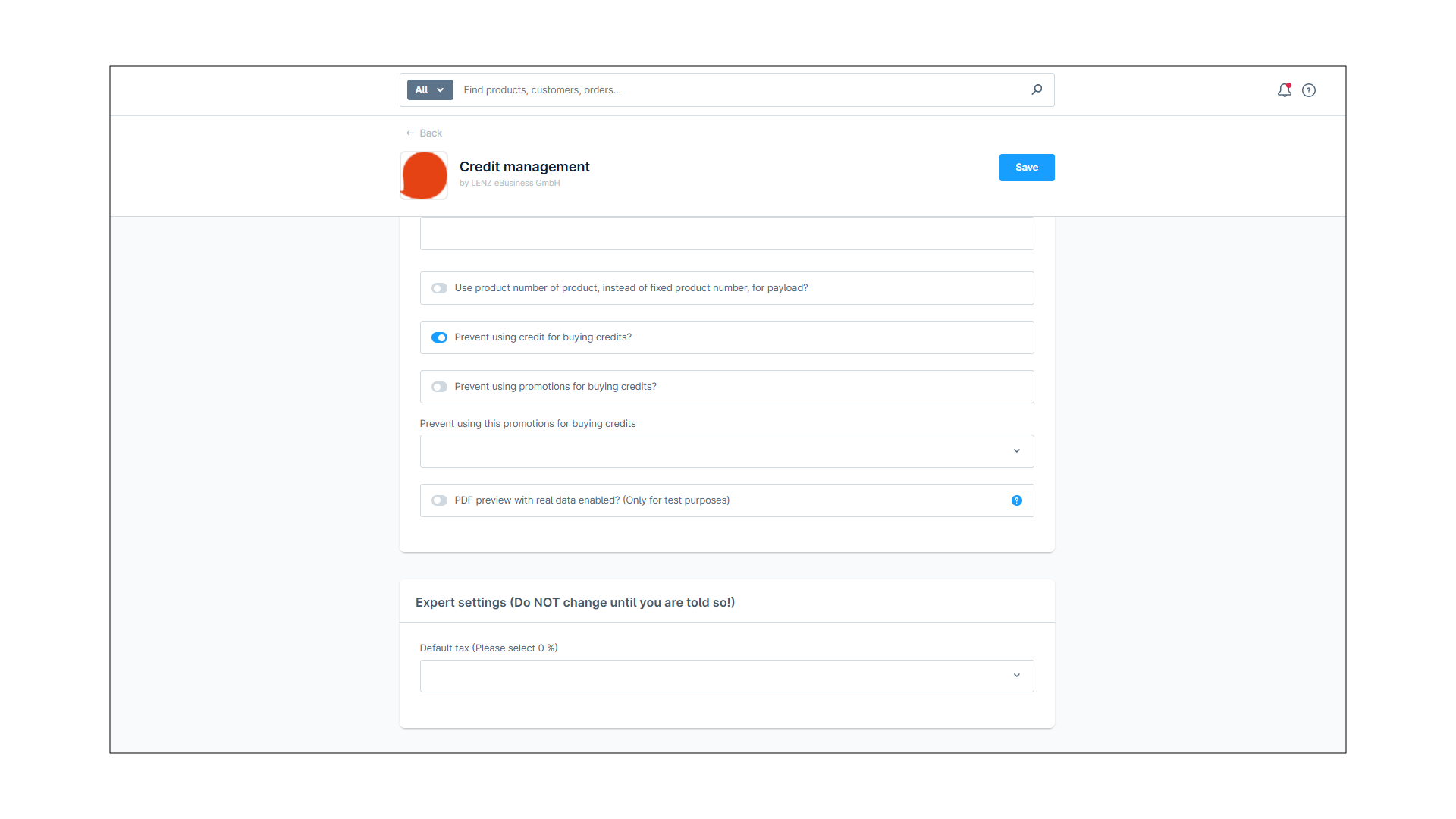 LenzPlatformCreditManagement