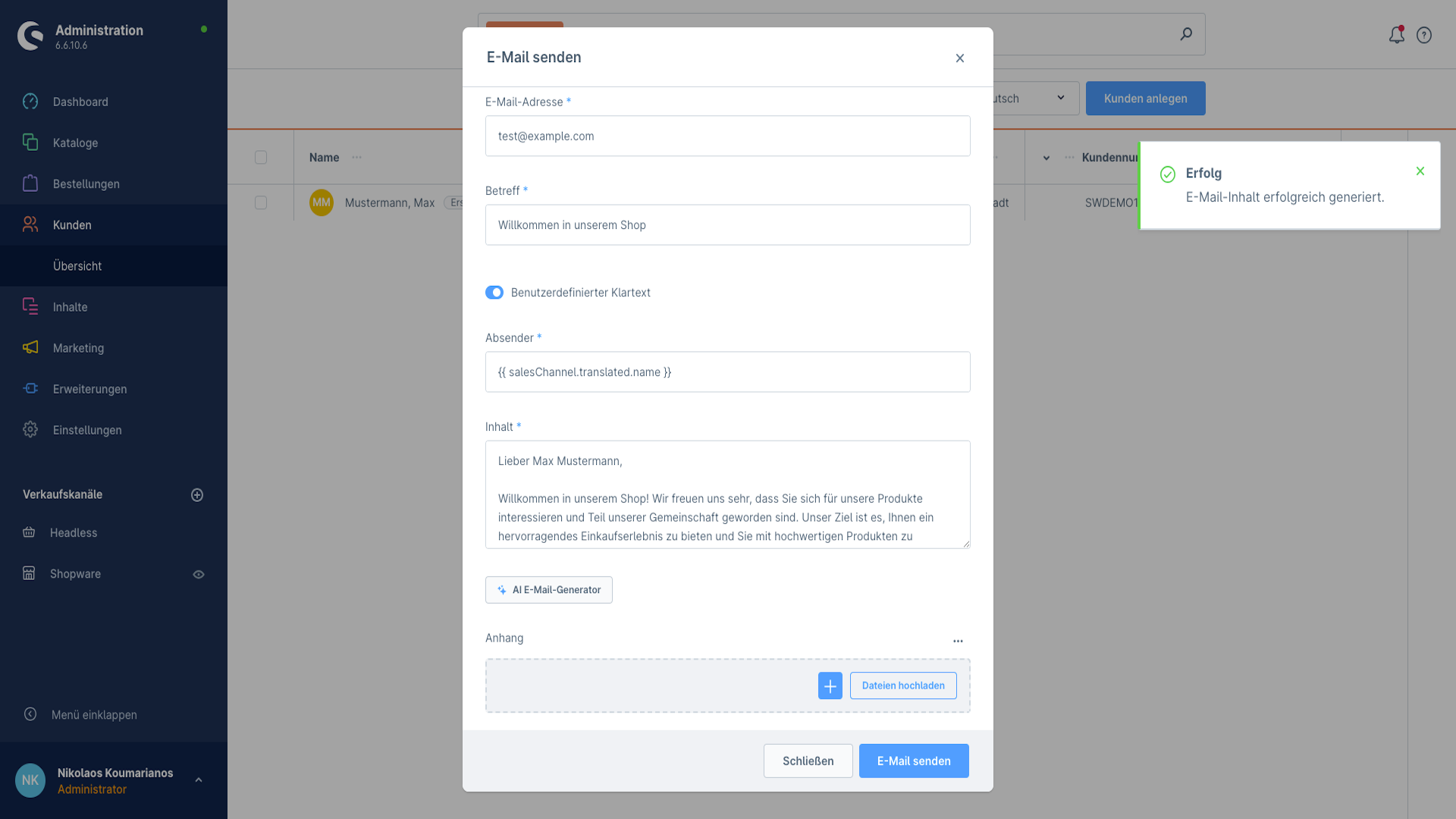 MageVisionEmailCustomers