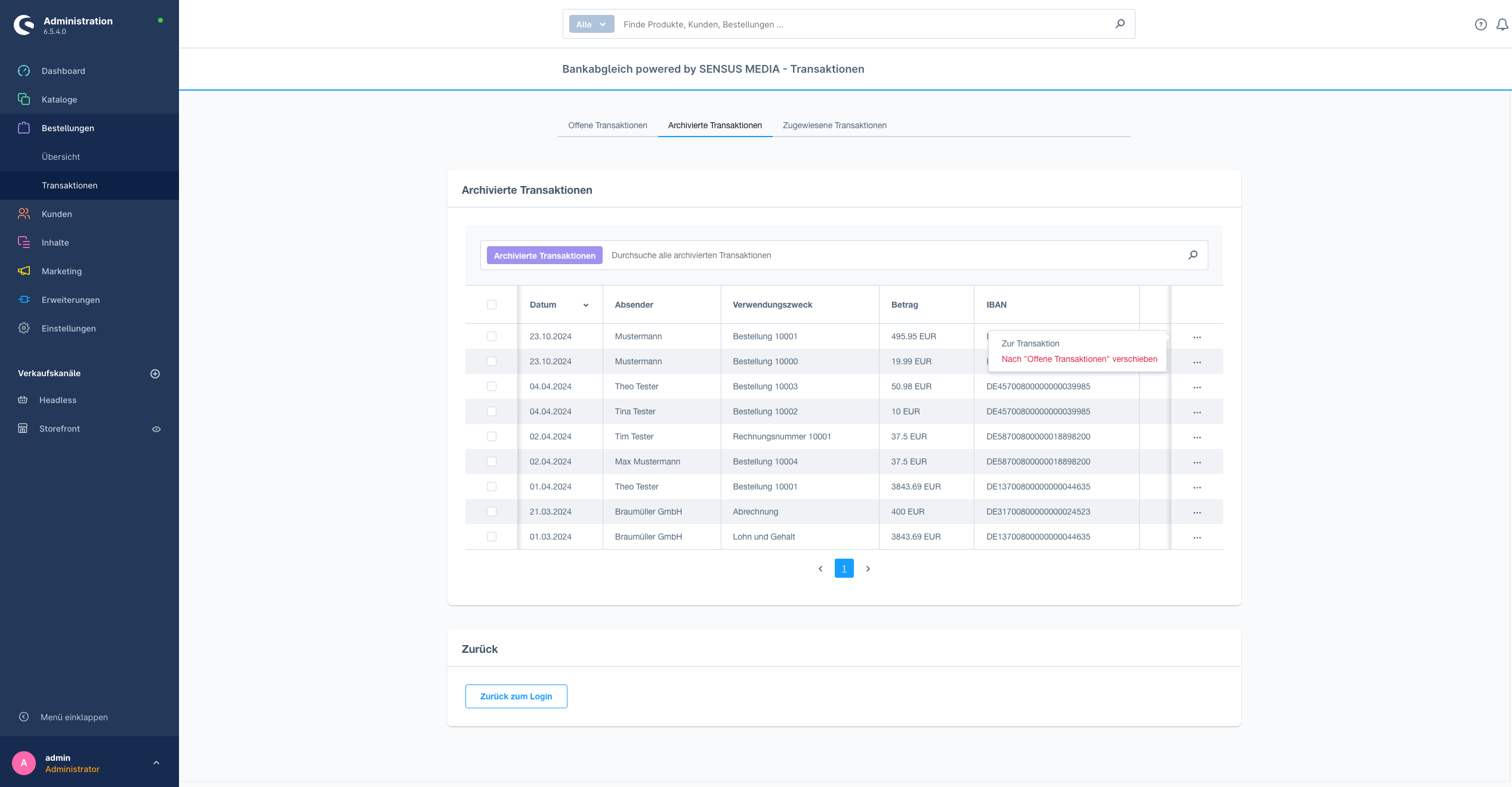 SensusBankMatching