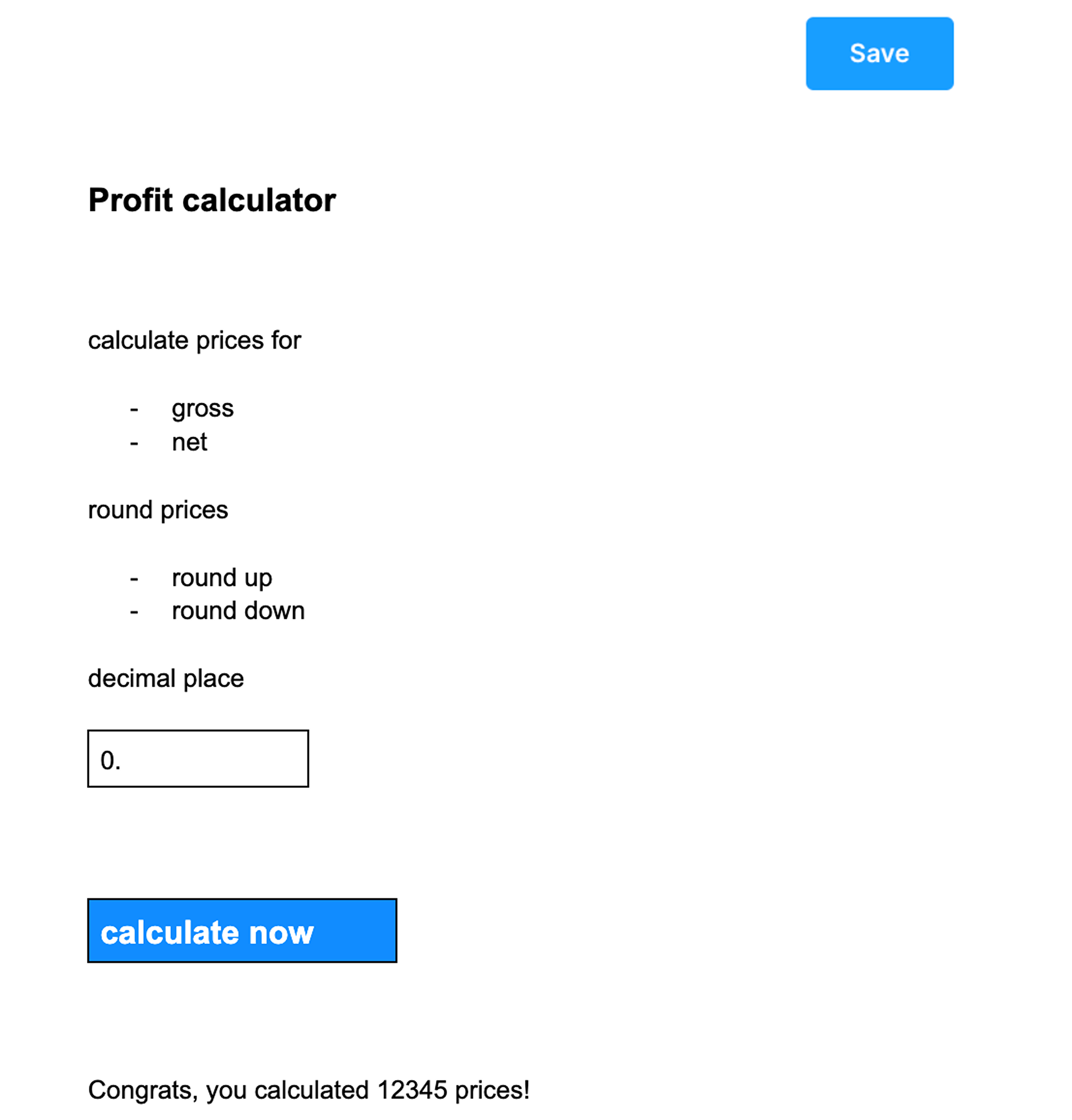 FriptechProfitCalculator