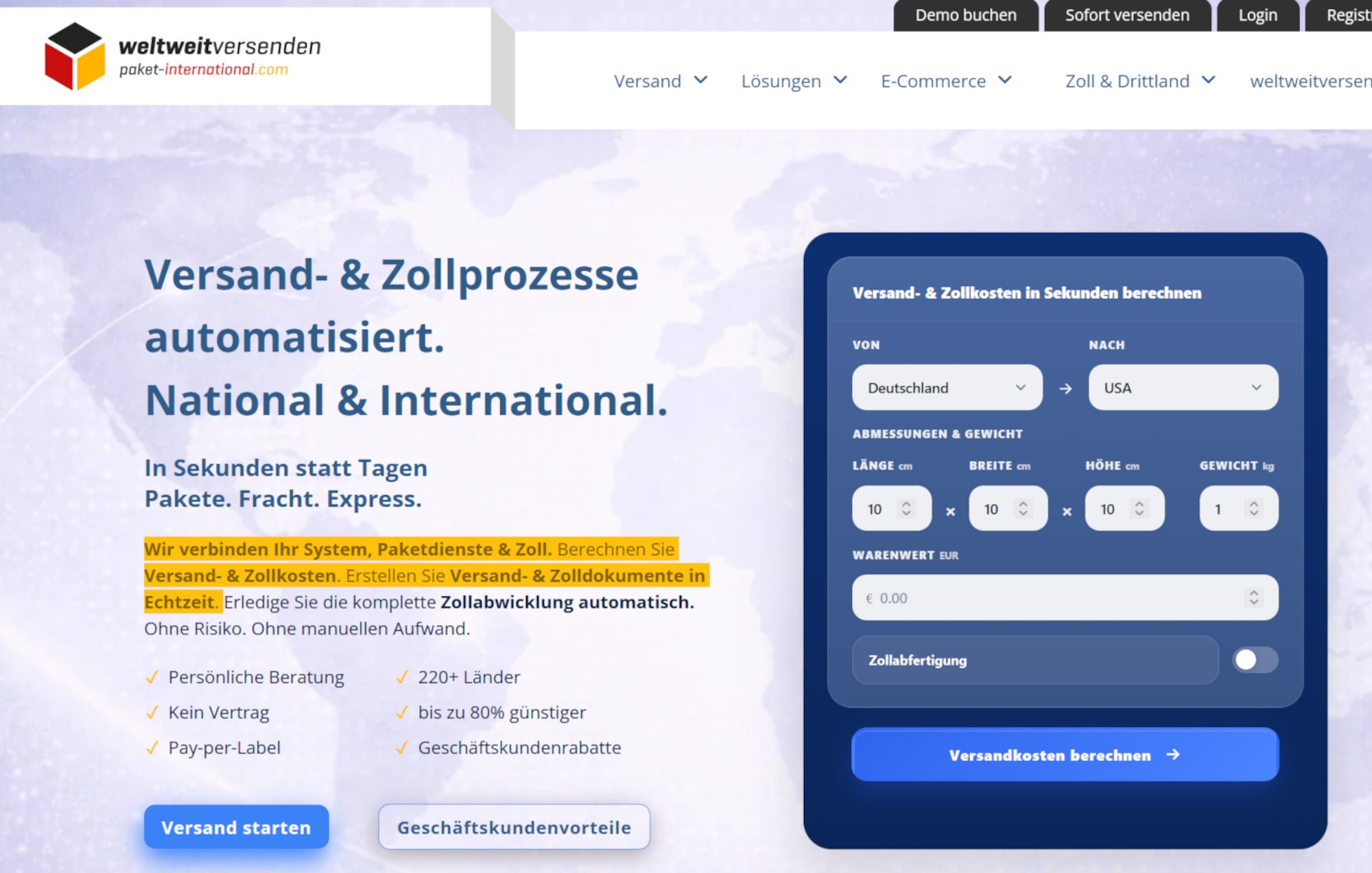 weltweitversenden