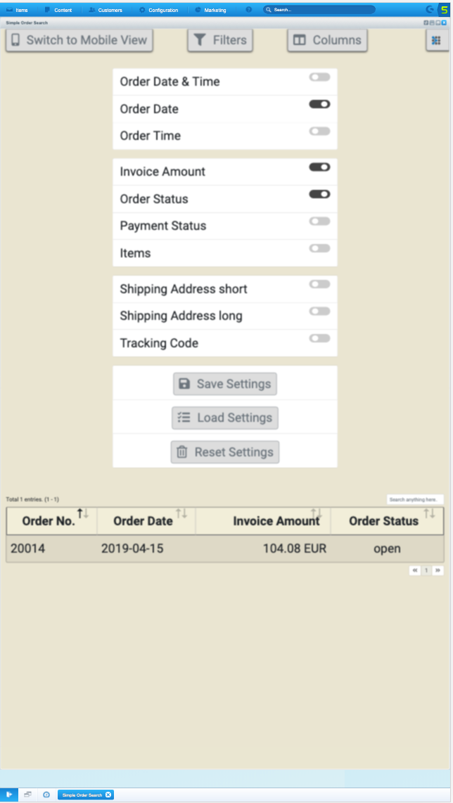 MitsSimpleOrderSearch