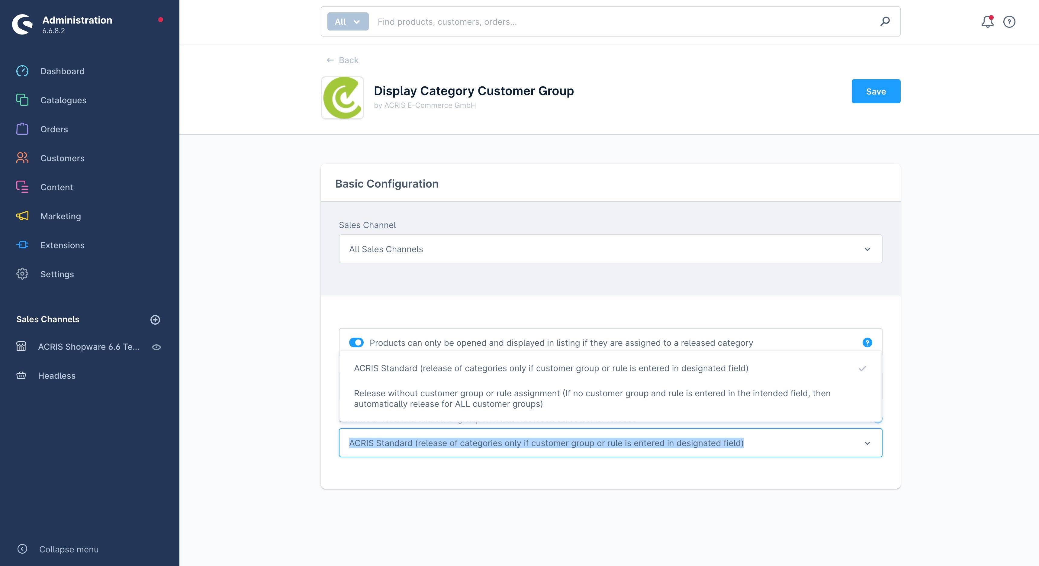 AcrisDisplayCategoryCustomerGroupCS