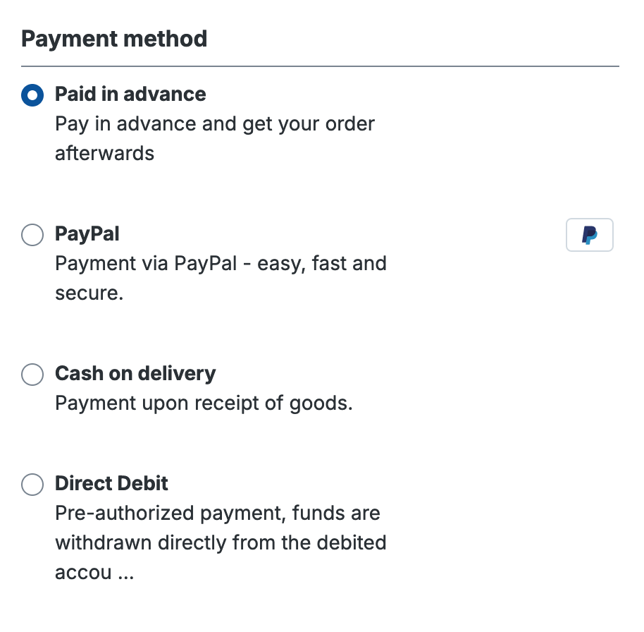 ReihenLimitPaymentMethods