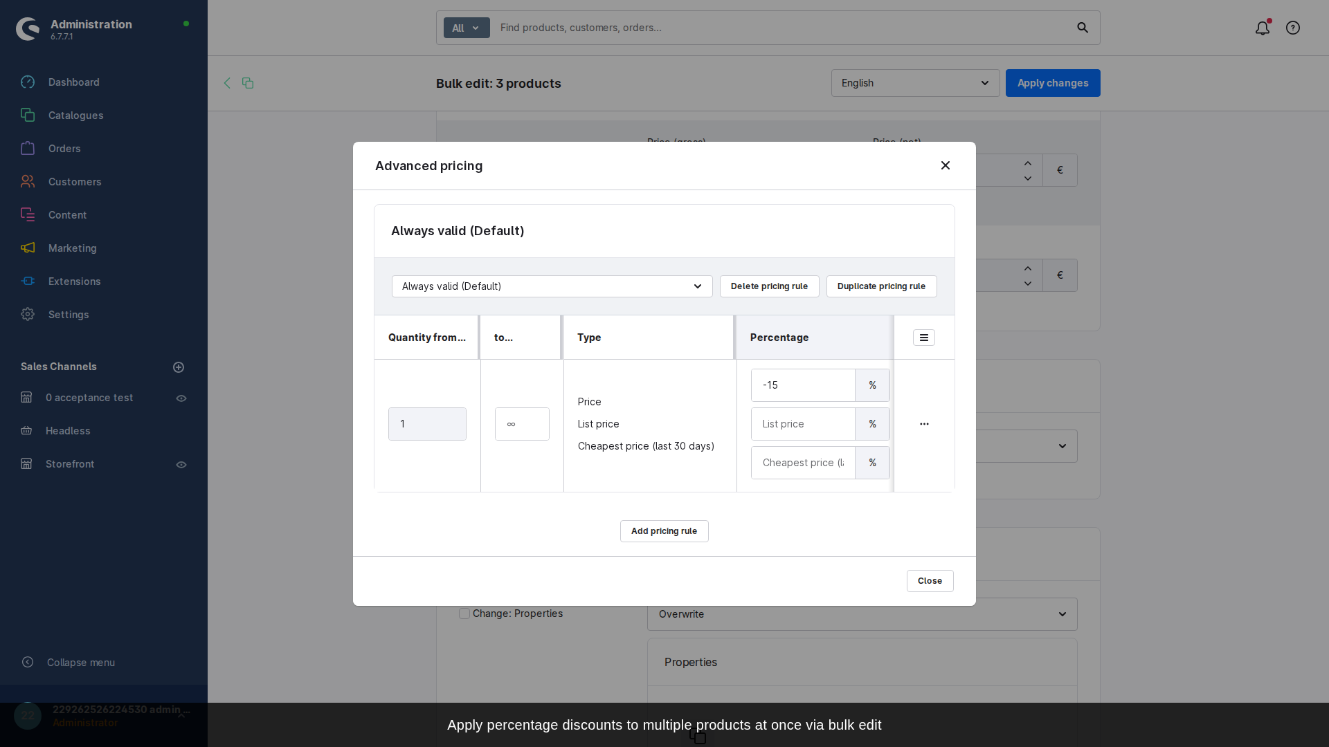 MomoPercentageBasedAdvancedPricing