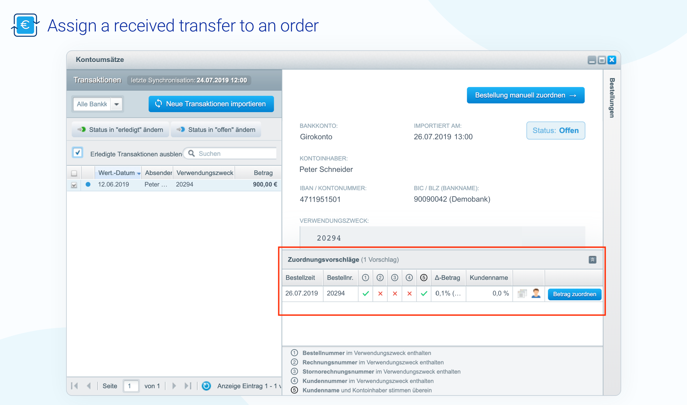 ViisonBankTransferMatching