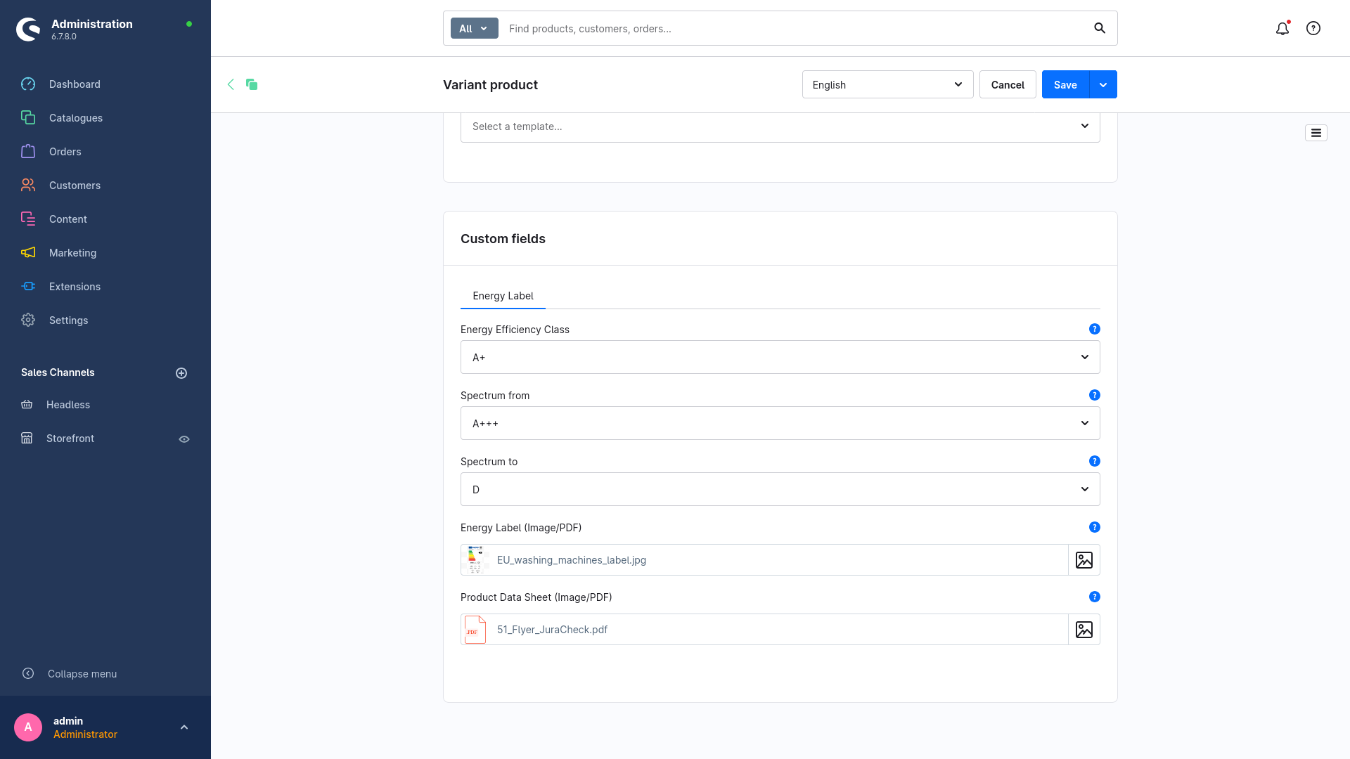 PolinetEnergyLabelAndProductDataSheets