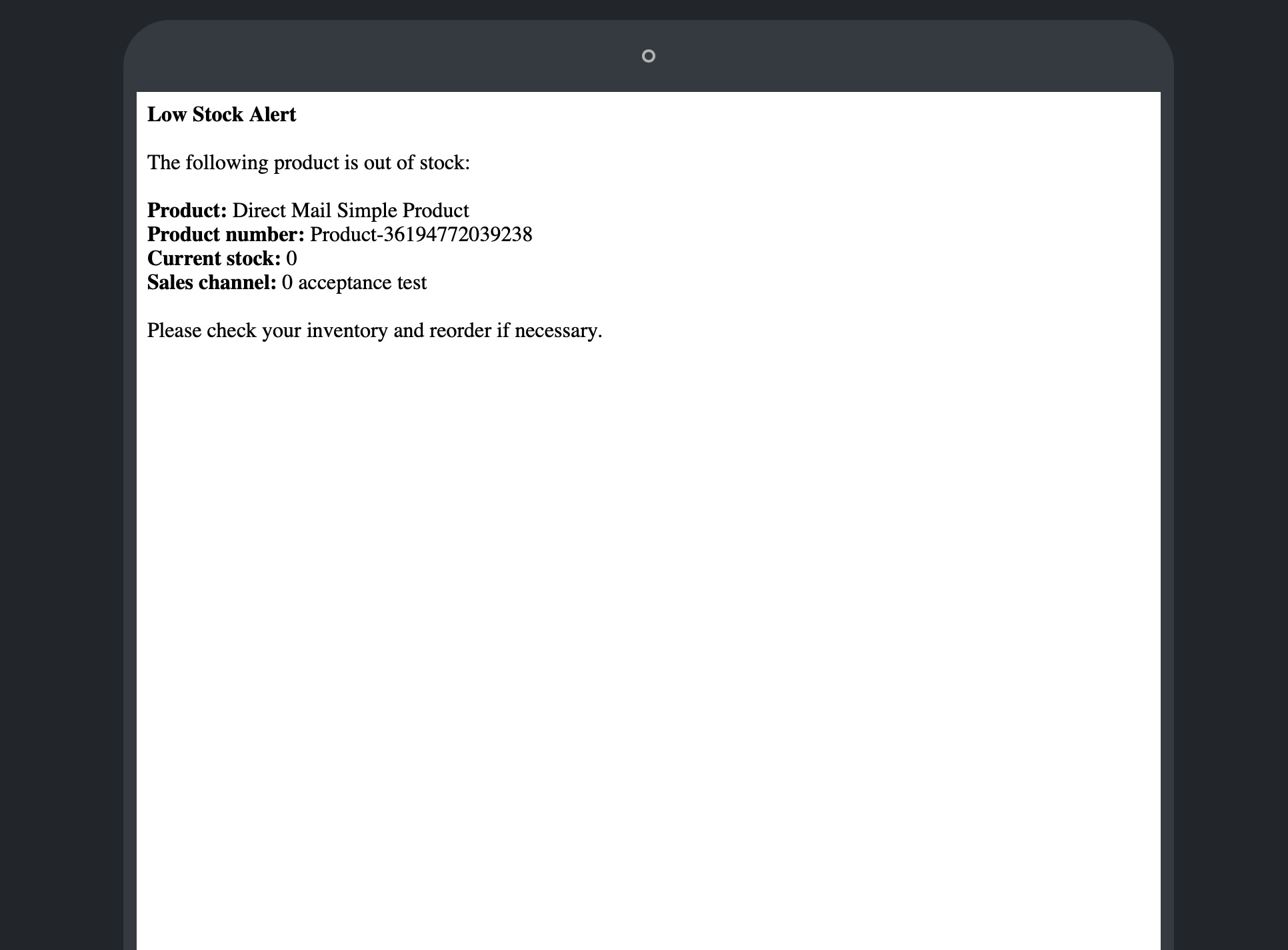 CodecapLowStockNotification