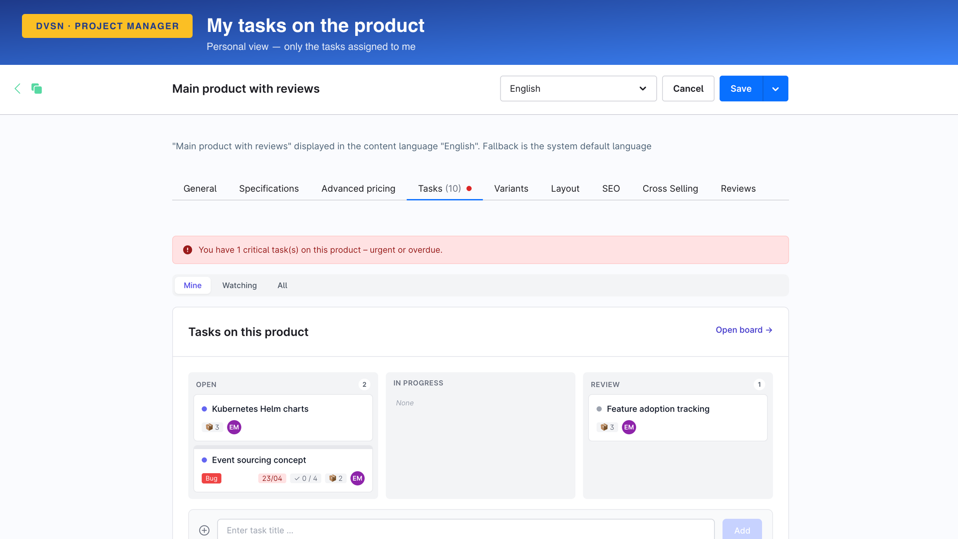 DvsnProjectManager