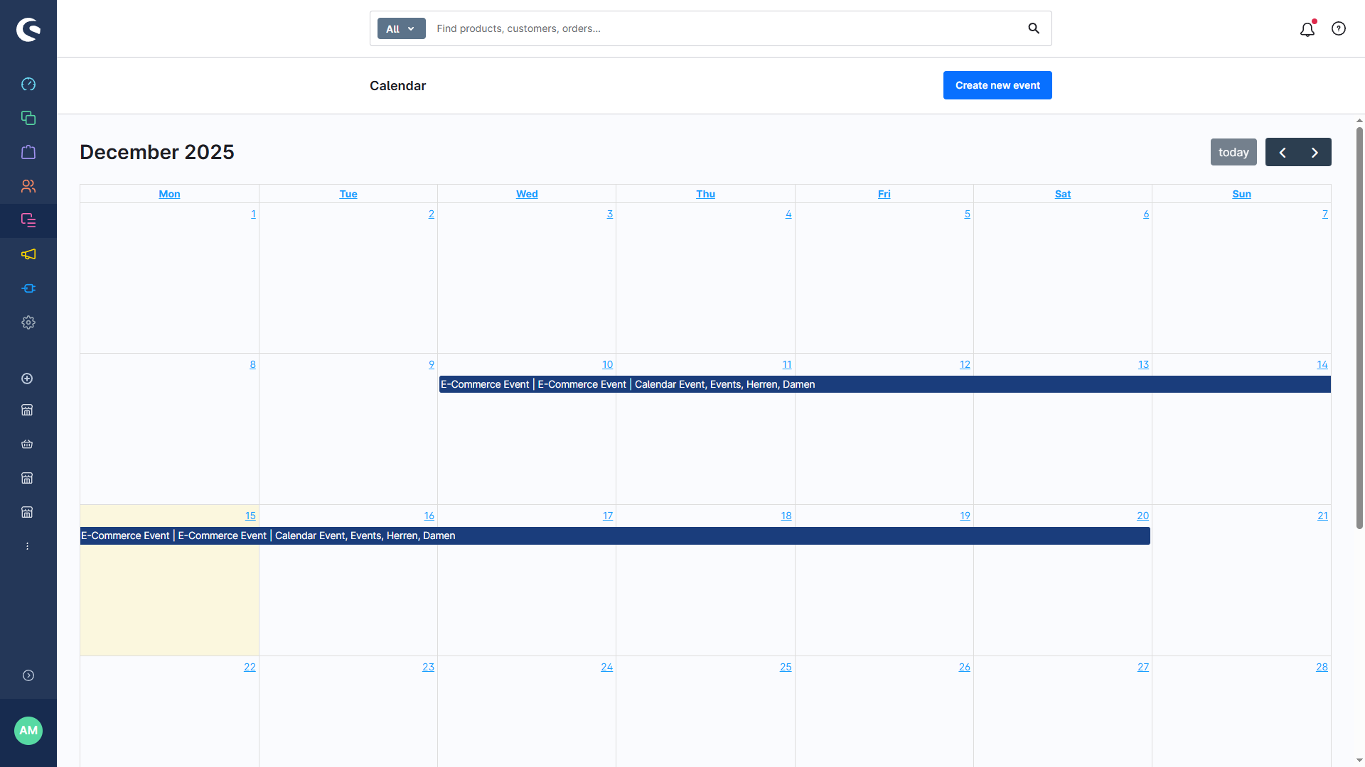 SisiShoppingExperienceCalendar